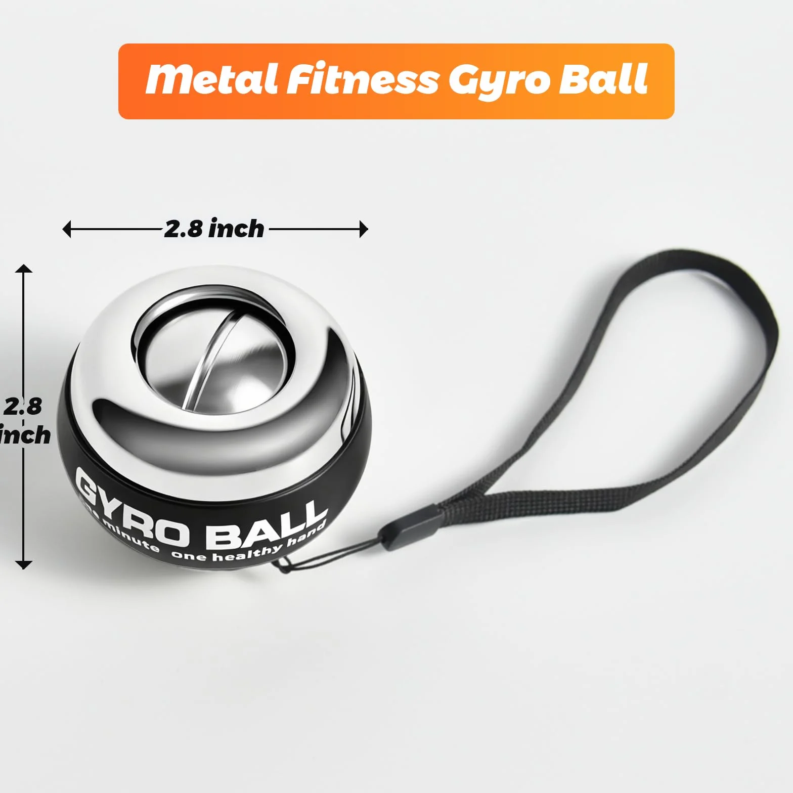 Vollmetal Gyroball piłka do trenowania nadgarstka 5-poziomowy opór żyroskopowy trener przedramienia