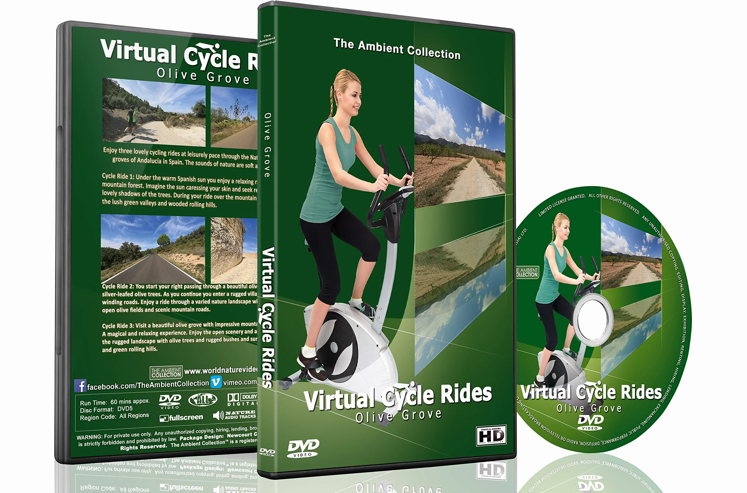 Virtual Cycle Rides - Olives Groves for Indoor Cycling Treadmill and Running Workouts