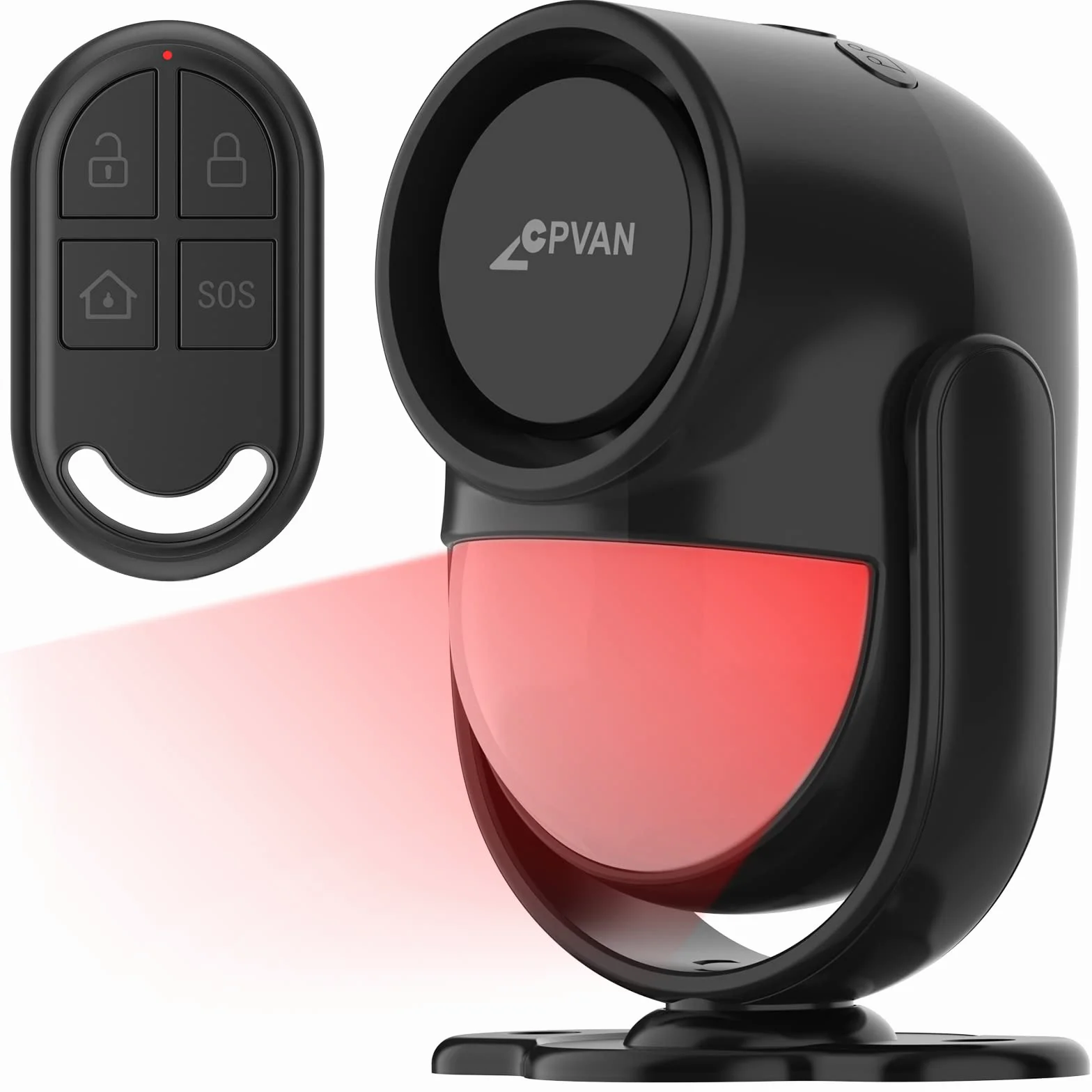 CPVAN CP2-Pro PIR Czujnik Ruchu Alarm 125 dB System Alarmowy Antykradzieżowy Czarny