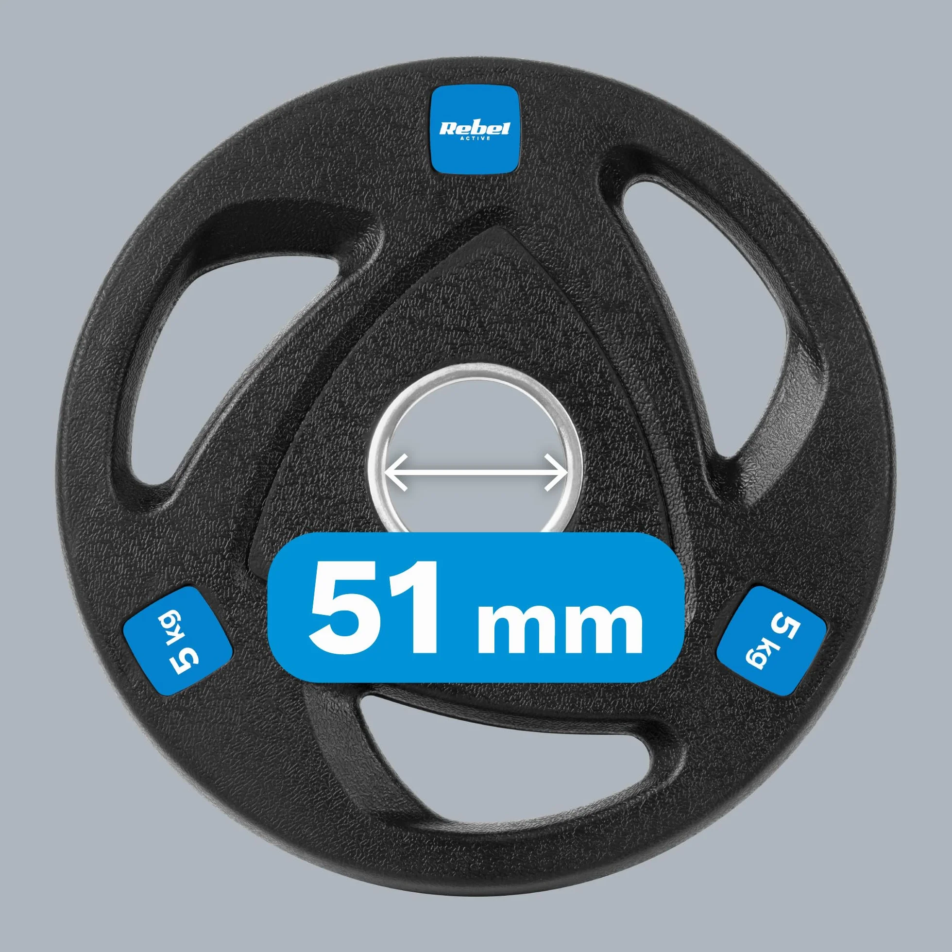 Rebel Zestaw Obciążeń Żeliwnych Gumowanych 4x5kg Otwór Olimpijski 51mm