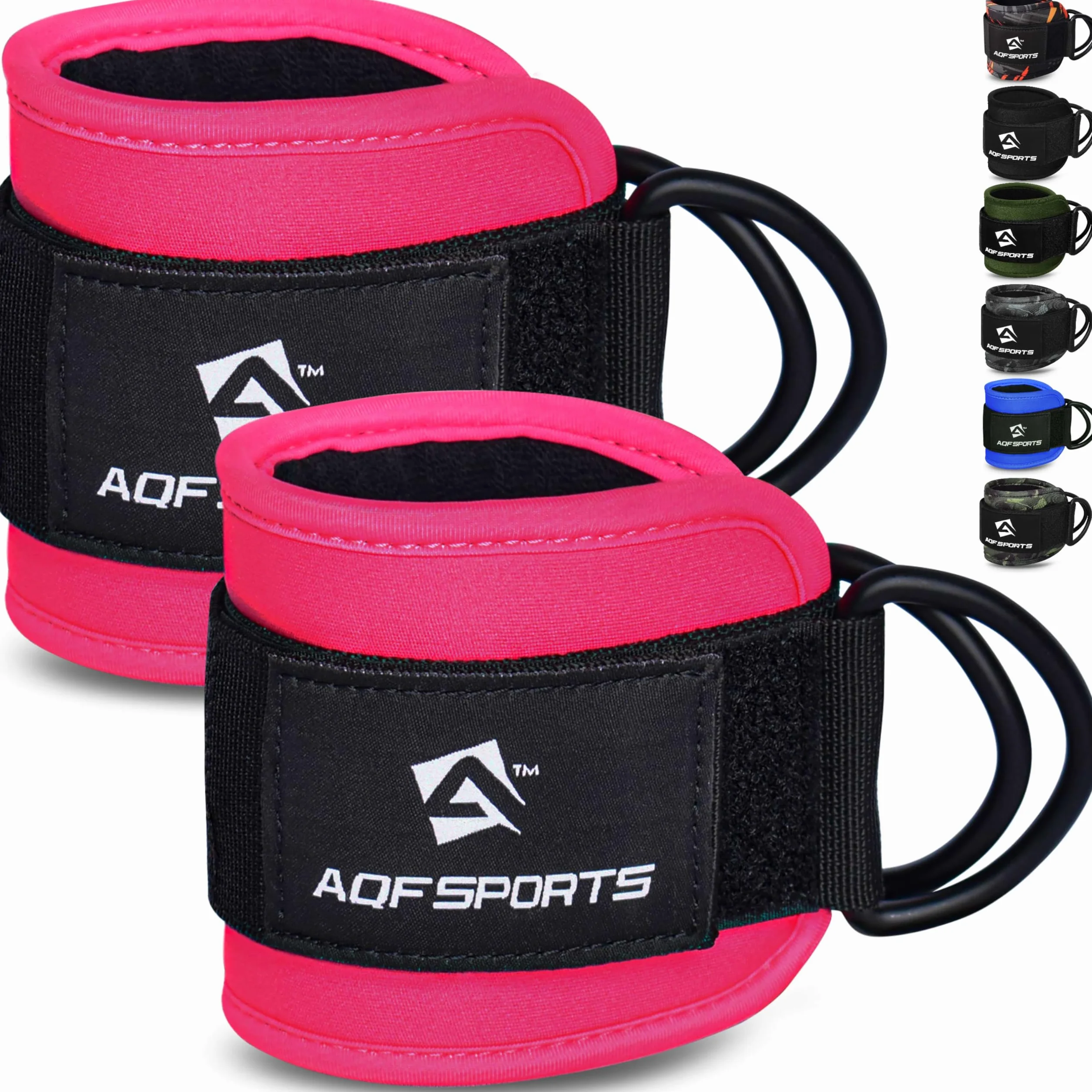 AQF Mankiety Z Paskiem Na Kostkę Treningowe Paski Do Mankietów Maszyna Kablowa Podwójny Pierścień Mocowanie Do Podnoszenia Multi Gym Noga Udo Koło Pasowe D-Ring (Sprzedawane w parze)
