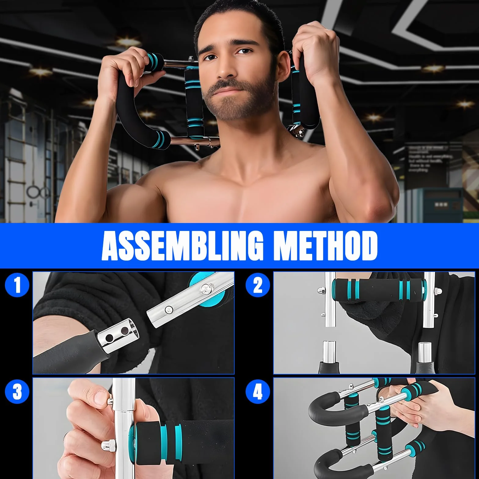 Twister Arm Trainer, regulowany ekspander klatki piersiowej, ćwiczenie klatki piersiowej dla mężczyzn, sprzęt fitness do treningu mięśni ramion, przenośny sprzęt do fitnessu w domu