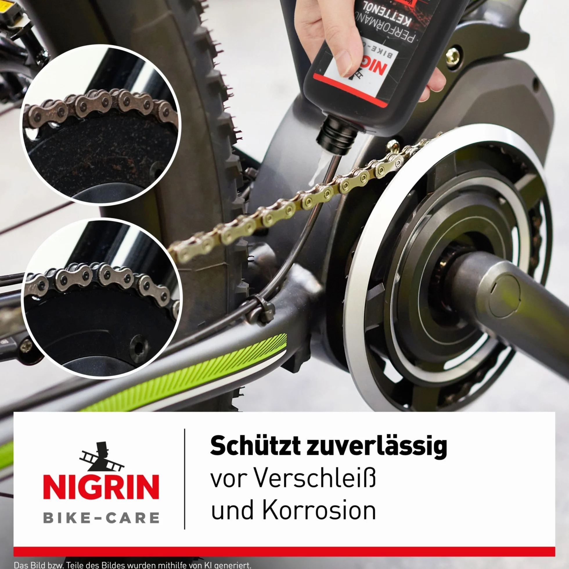 NIGRIN Olej do łańcuchów rowerowych E-Bike 100 ml szary, 100 ml