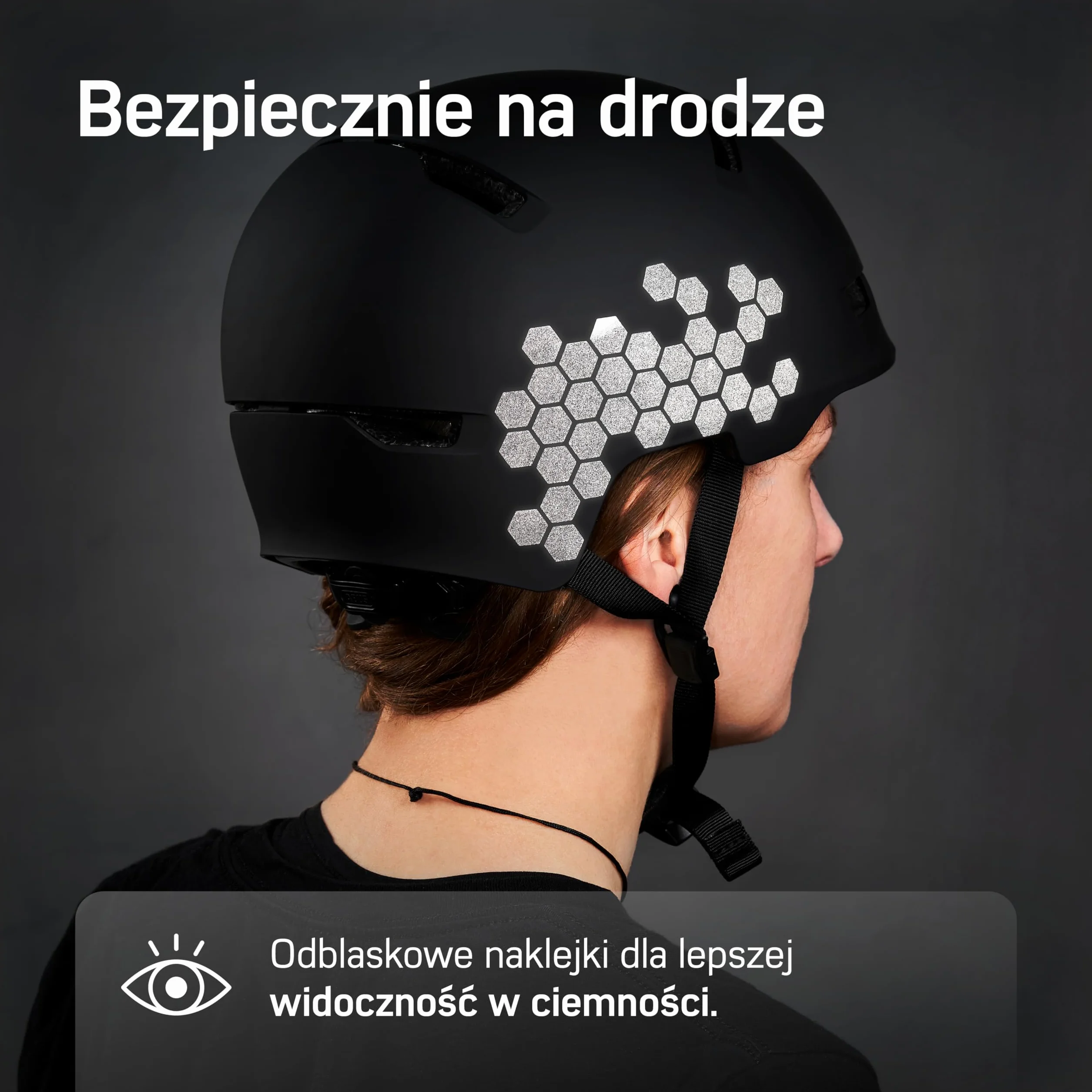 Borgen Zestaw 2 naklejek odblaskowych - Na rower, felgi, kask - Naklejki odblaskowe w ciemności, do szkoły - Naklejki odblaskowe na rower