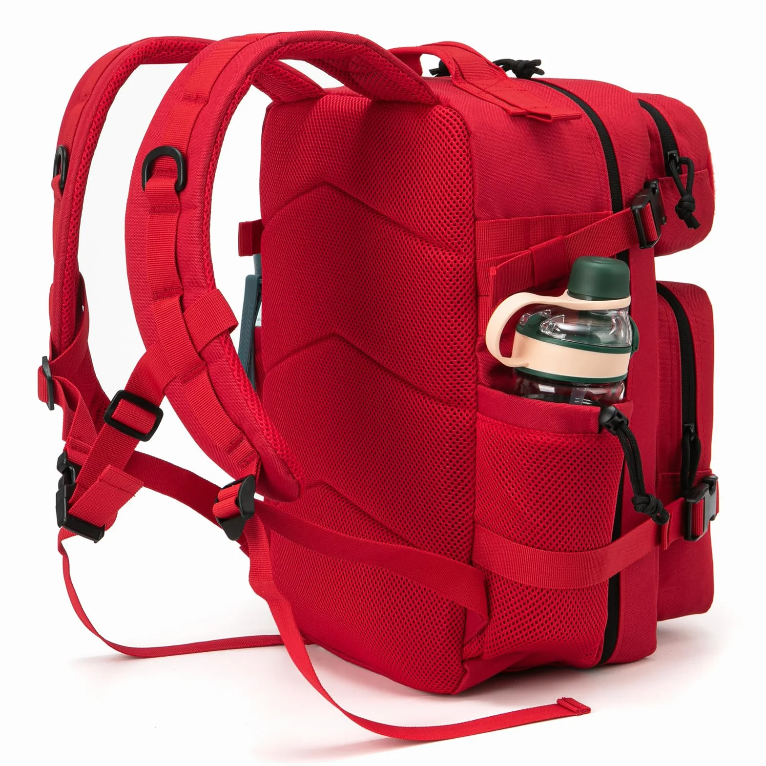 QT&QY 25L/45L Plecak Taktyczny MOLLE z Bocznymi Uchwytami na Butelki – Uniwersalny Plecak na Trekking, Survival i Trening Siłowy
