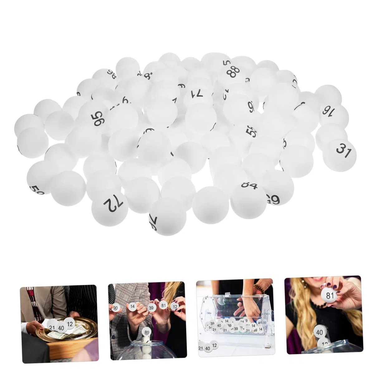 TOYANDONA 100 sztuk plastikowe piłki do tenisa stołowego 4 cm numerowane Bingo Ball lotteria kolorowe kulki ping Pong 1-100 wesele przyjęcie urodzinowe dostarczane czerwone