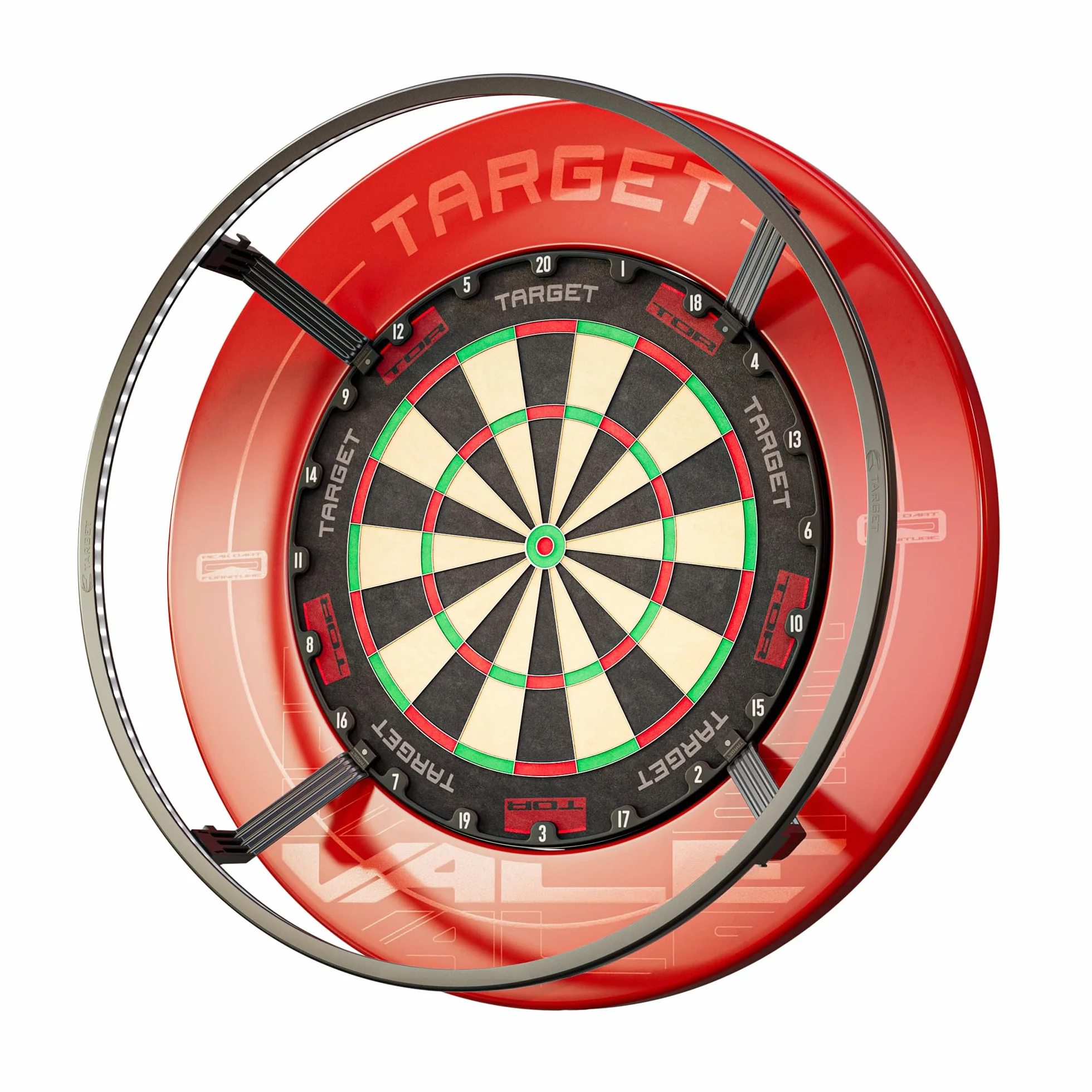 Target Darts Corona Vision System Oświetlenia Tablicy do Darta z Białym Światłem Led, Czarny, z Białym Światłem Led