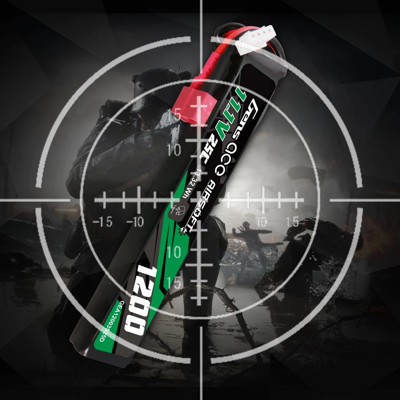 Gens ace 3S 1200 mAh 11,1 V 25C Lipo Airsoft akumulator z Deans T