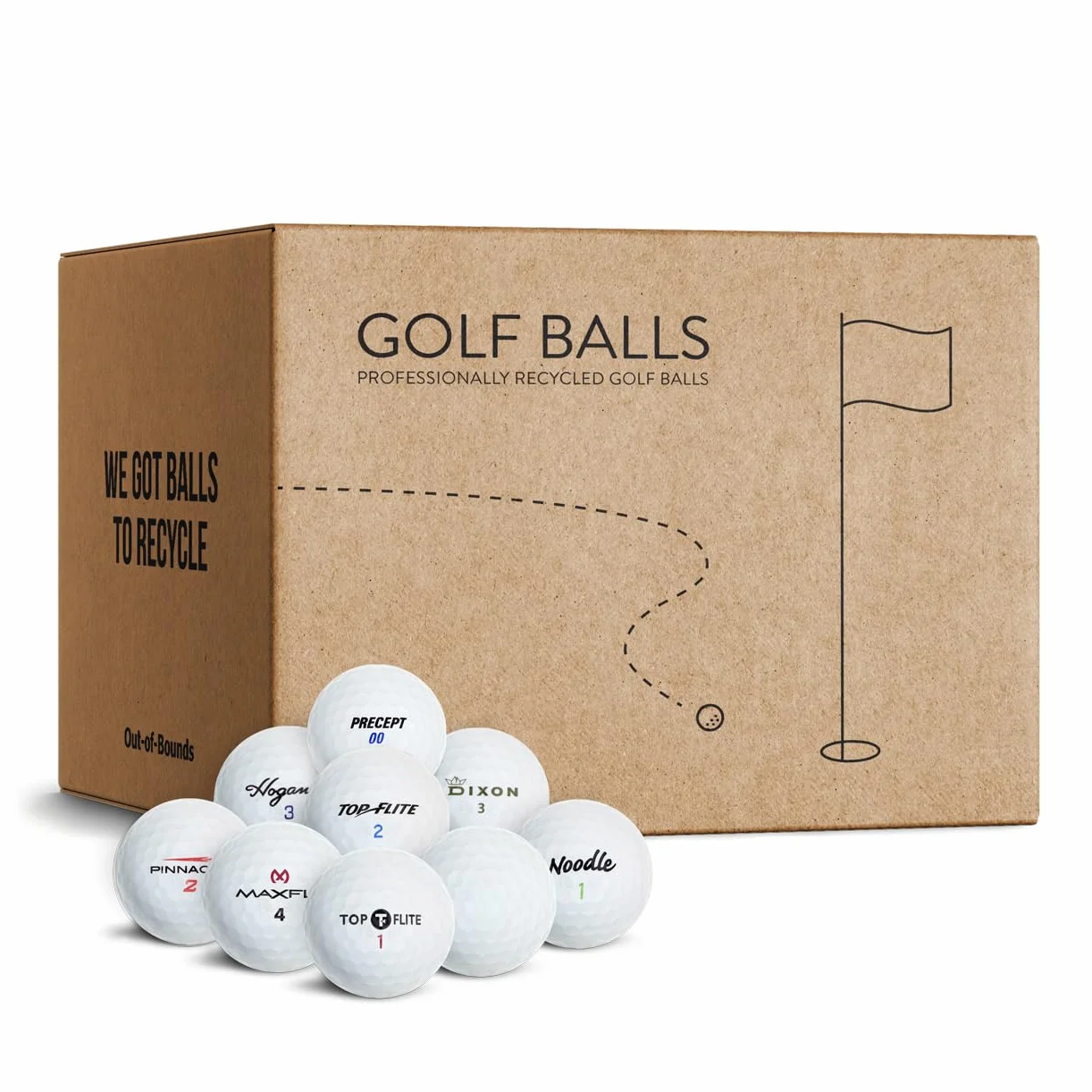 Out of Bounds Lakeballs Mix | 100 szt. | piłki golfowe | AAAA/AAA | najwyższa jakość