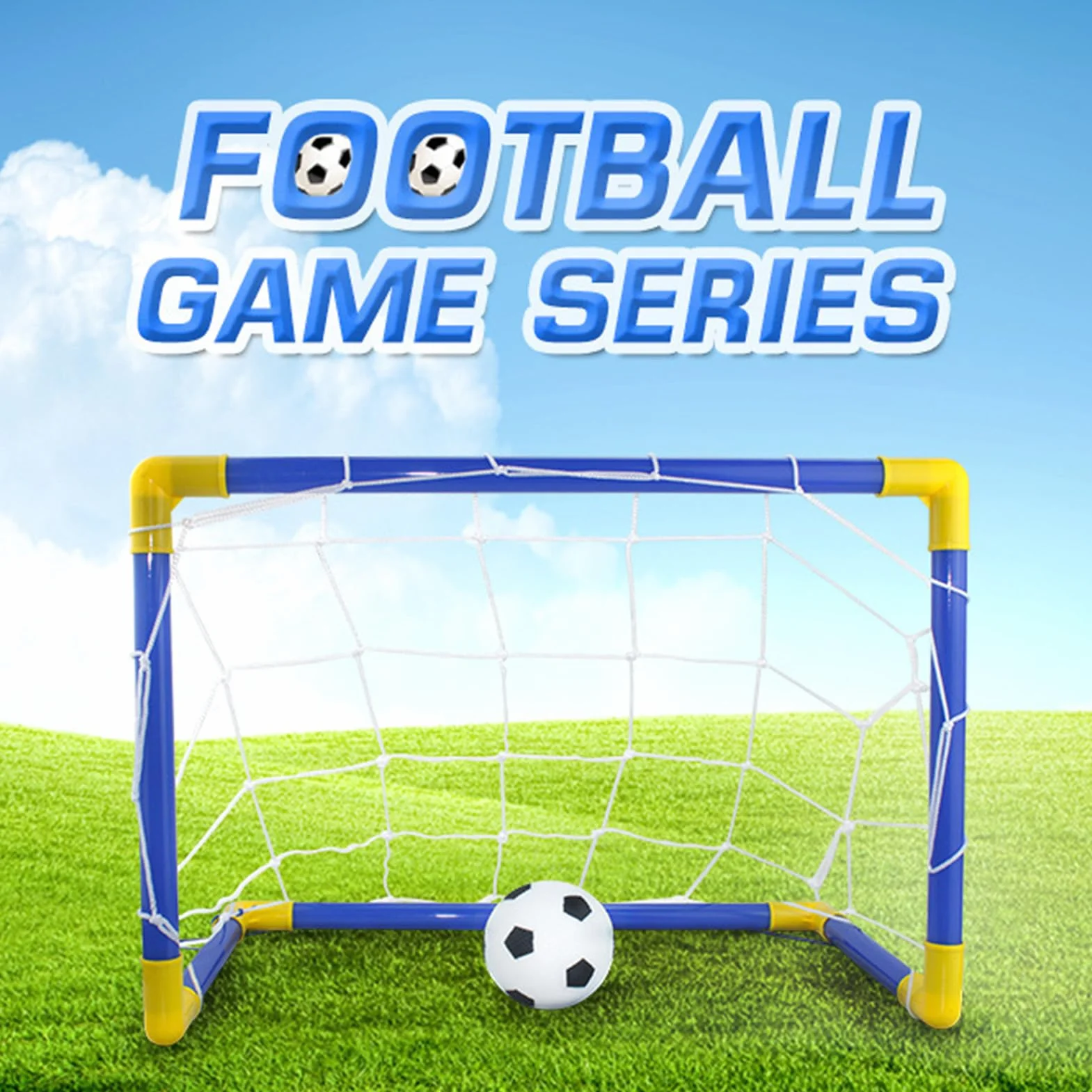 Soccer Net, Training Target, Portable Foldable Design, Durable Frame Construction, Football Goal, Ideal for Kids Practice, Indoor Drills, Outdoor Games, Backyard Skills Development