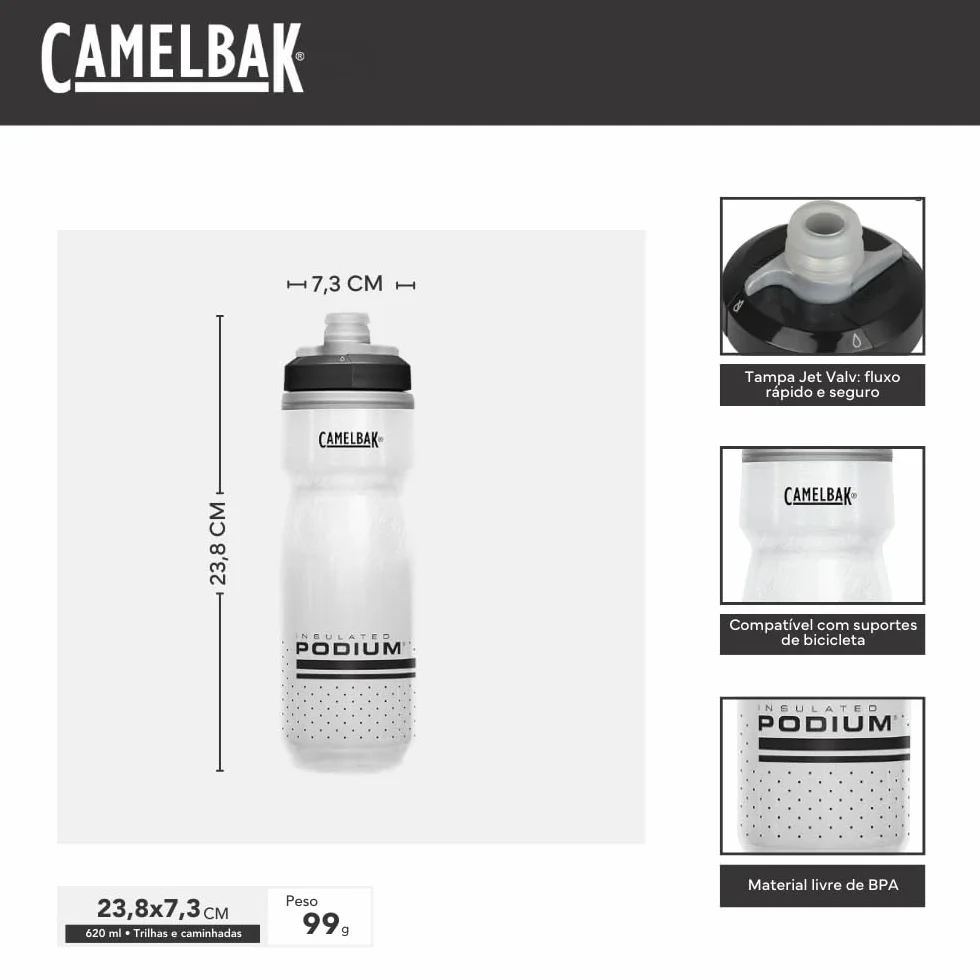Camelbak Podium Chill 600Ml Butelka, Black