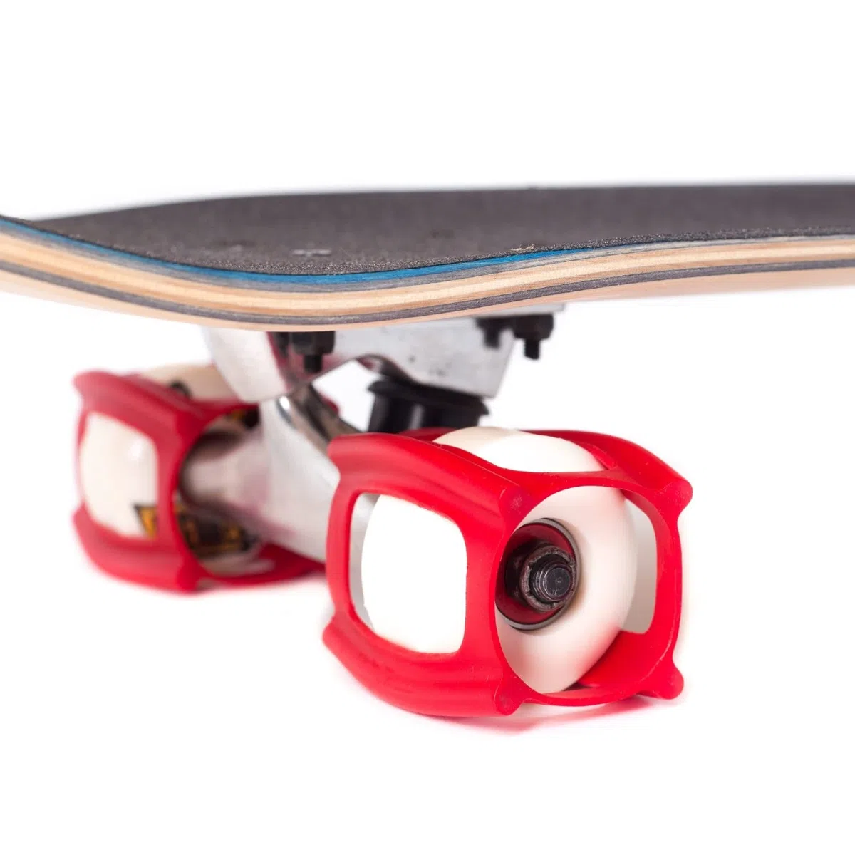 SKATERTRAINER 2.0 gumowe akcesoria skatingowe do doskonalenia Ollie i kickflipów - ucz się, ćwicz i wykonuj triki w krótkim czasie, czerwone