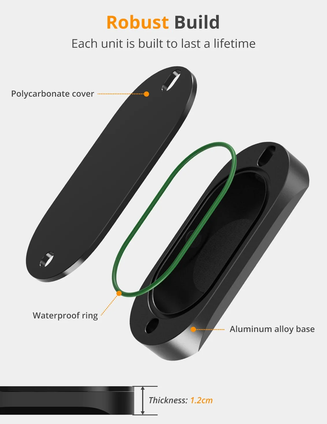 SUPMEGA Uchwyt rowerowy do SmartTag2, ukryty pod uchwytem na bidon rowerowy, wodoszczelny, antykradzieżowy, do trackera GPS Samsung Galaxy Smart Tag2