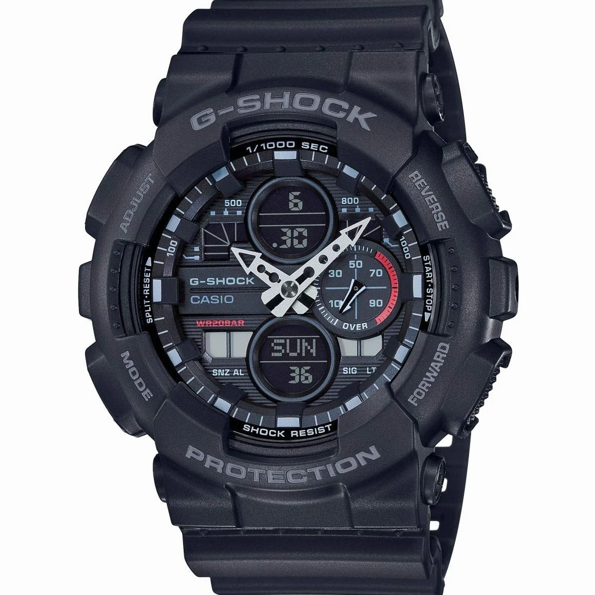 CASIO męski analogowy – cyfrowy zegarek kwarcowy z bransoletką z żywicy
