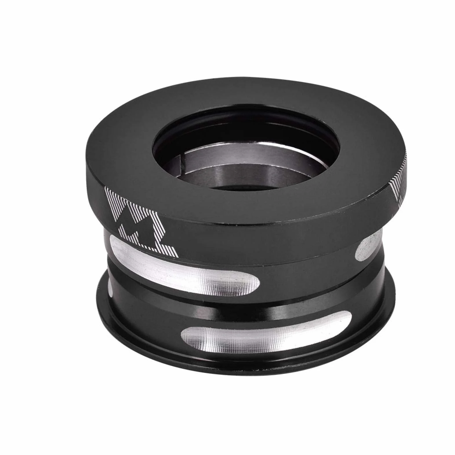 Keenso Łożyska zestaw słuchawkowy rowerowy, uniwersalny 44 mm stop aluminium zestaw słuchawkowy łożyska rower galwanizacja wewnętrzna uszczelnione łożysko zestaw słuchawkowy do przedniego widelca 28,6 mm (czarny)