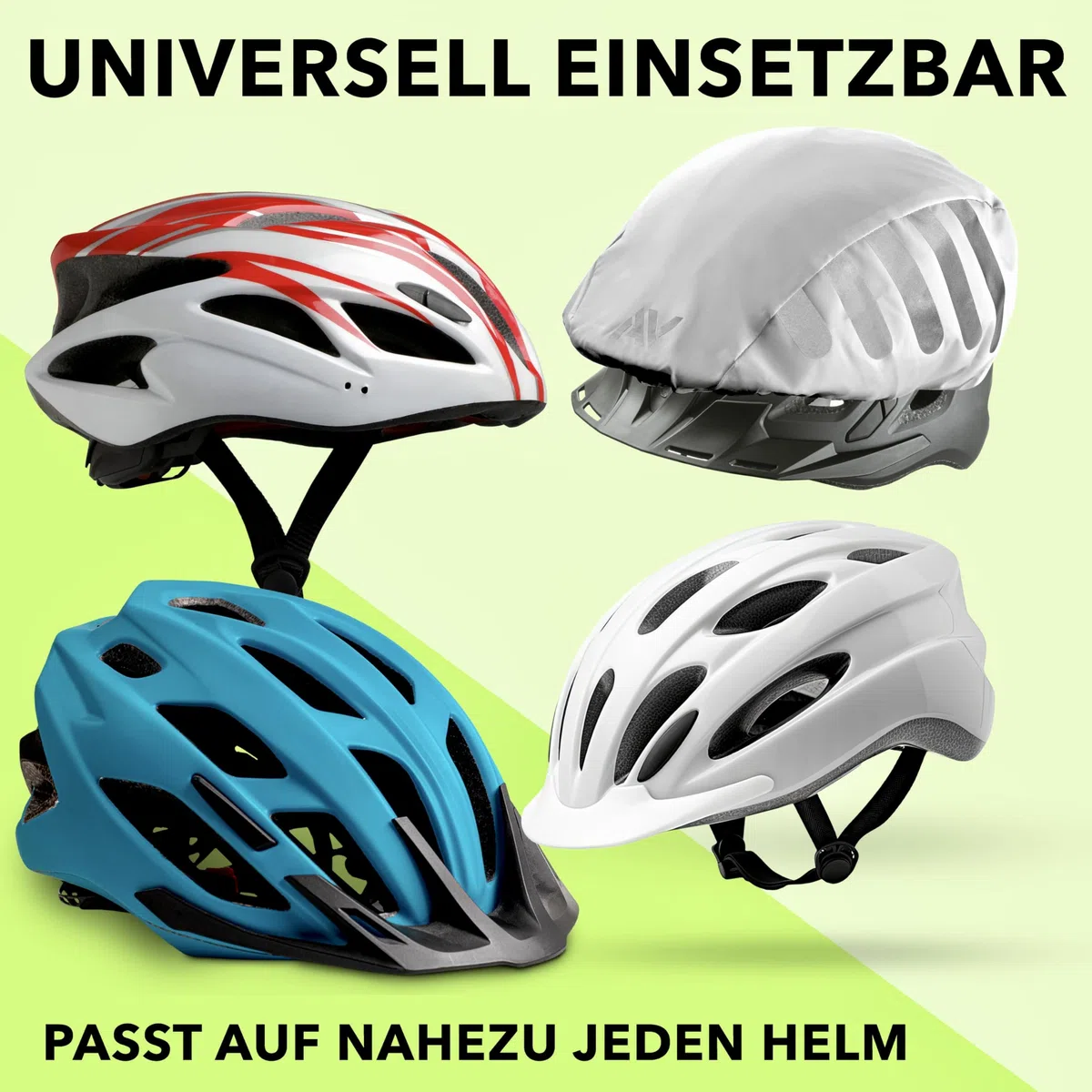 AVANA Osłona przeciwdeszczowa na kask rowerowy, odblaski, pokrowiec na kask, odblaskowa, wodoszczelna osłona przeciwdeszczowa