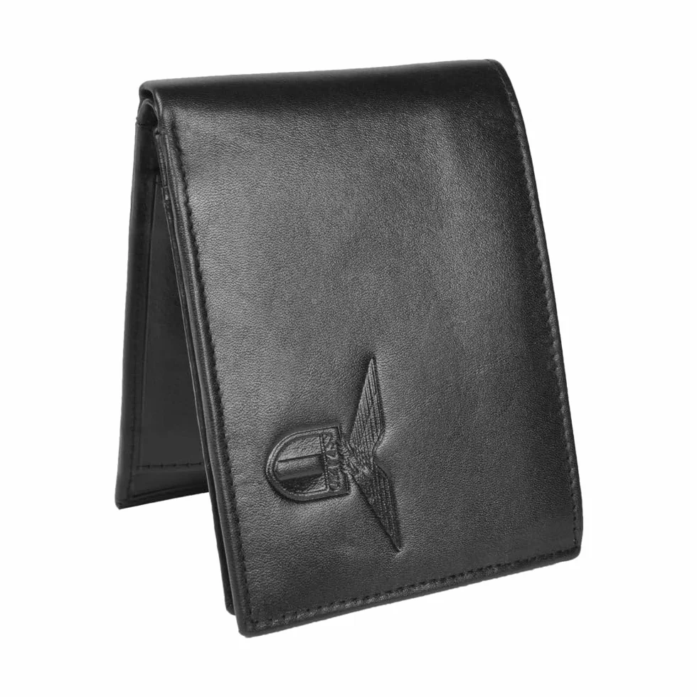 Portfel skórzany SS LAZIO z wytłoczonym logo, oficjalny produkt, czarny