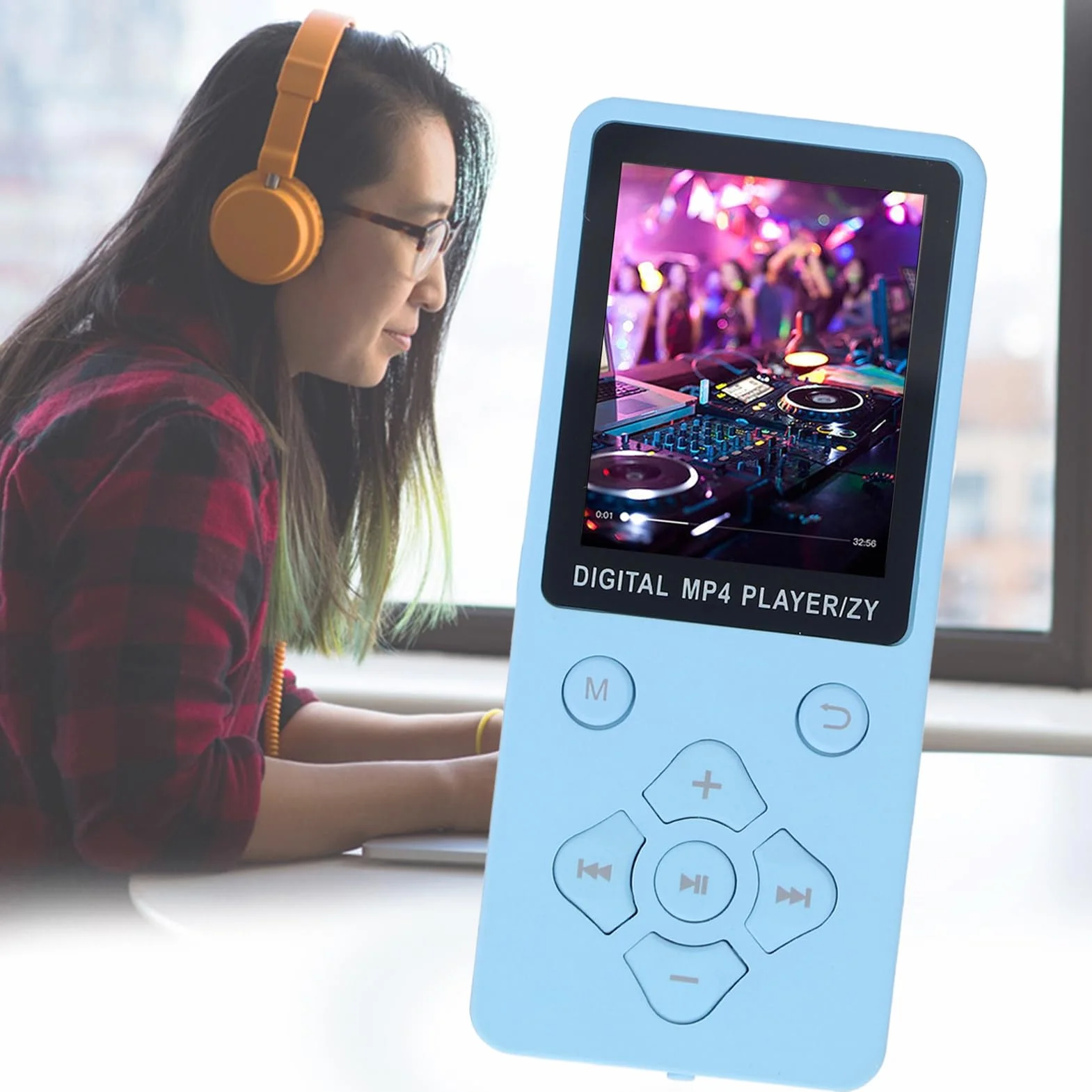 Odtwarzacz Muzyczny 32 GB, Odtwarzacz MP3 i Mp4 z Bluetooth 5.0 i Kolorowym Ekranem 1,8 Cala, Cyfrowe Odtwarzacze Audio, Odtwarzacz Muzyczny z Dźwiękiem HiFi, Najwyższej Jakości