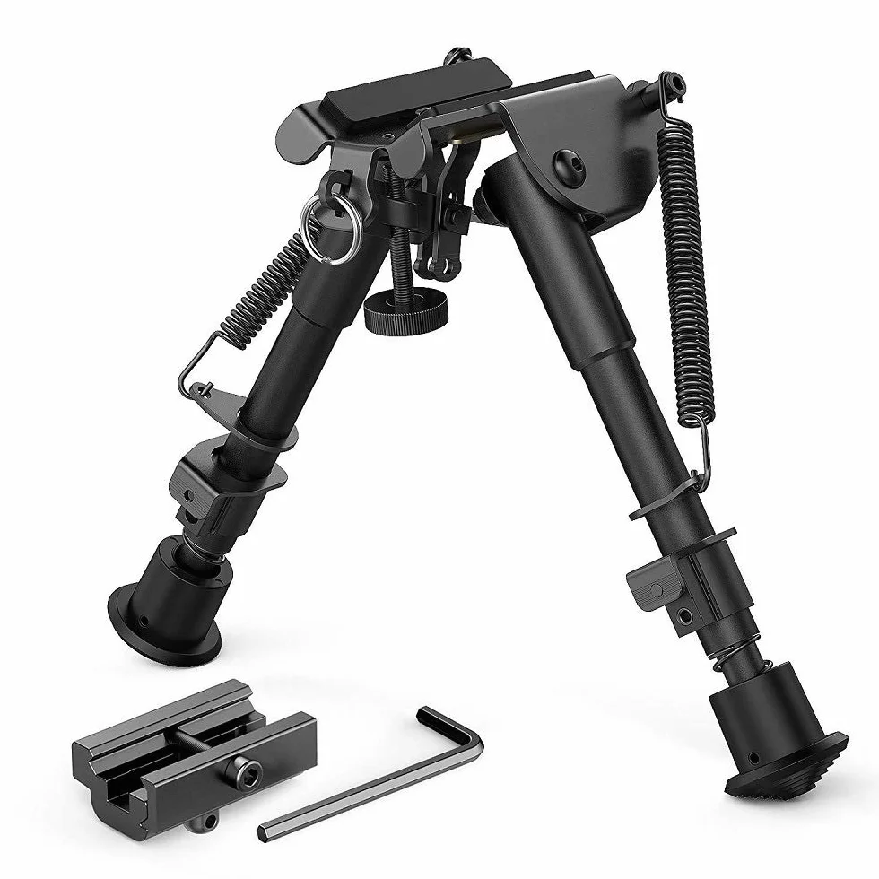 DETECH Regulowany karabinek 6-9 cali dwuręczny teleskop głowica wahadłowa uchwyt rama podporowa 20 mm uchwyt statyw wyposażenie dodatkowe z adapterem