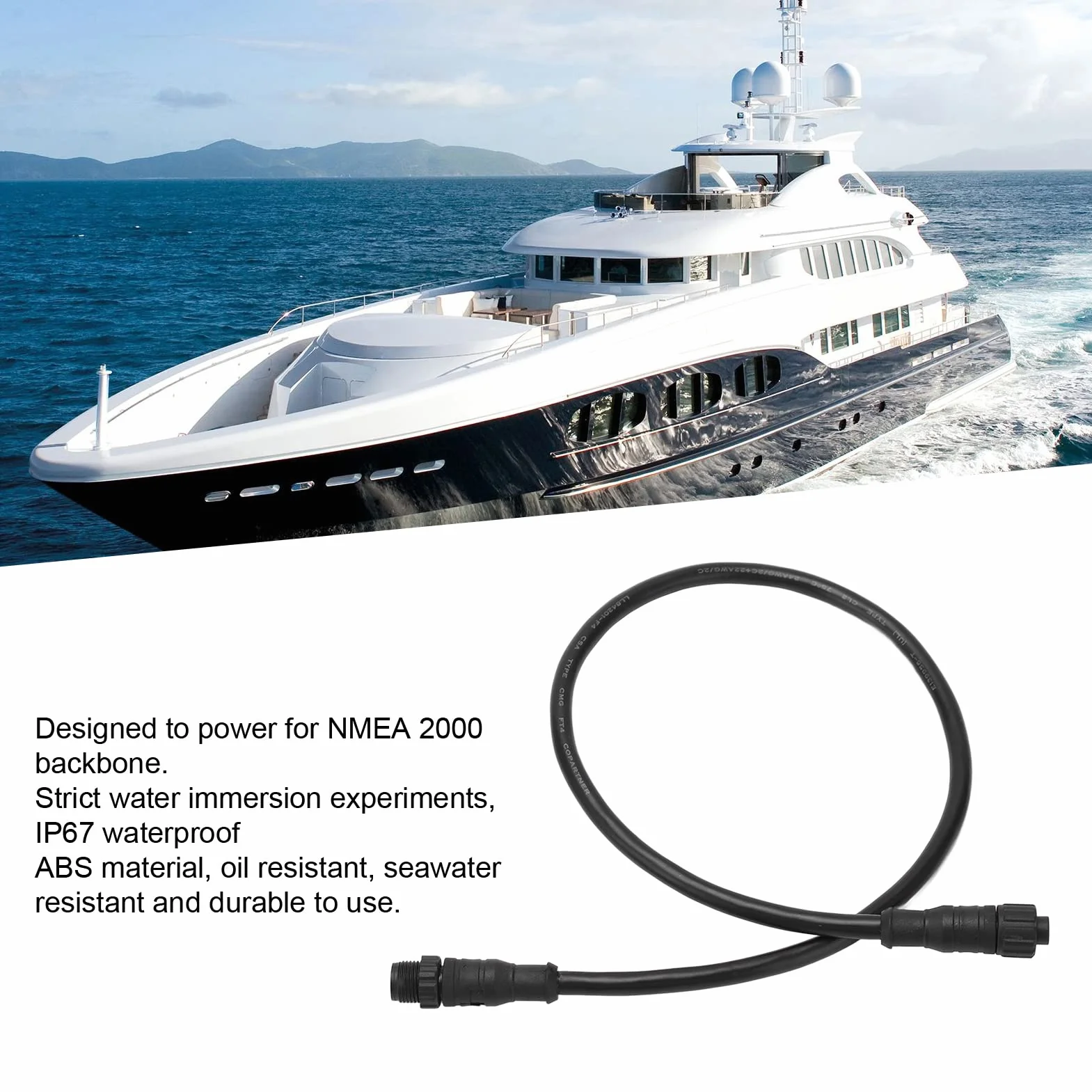 Kabel NMEA2000 do sieci Lowrance IP67 wodoodporny