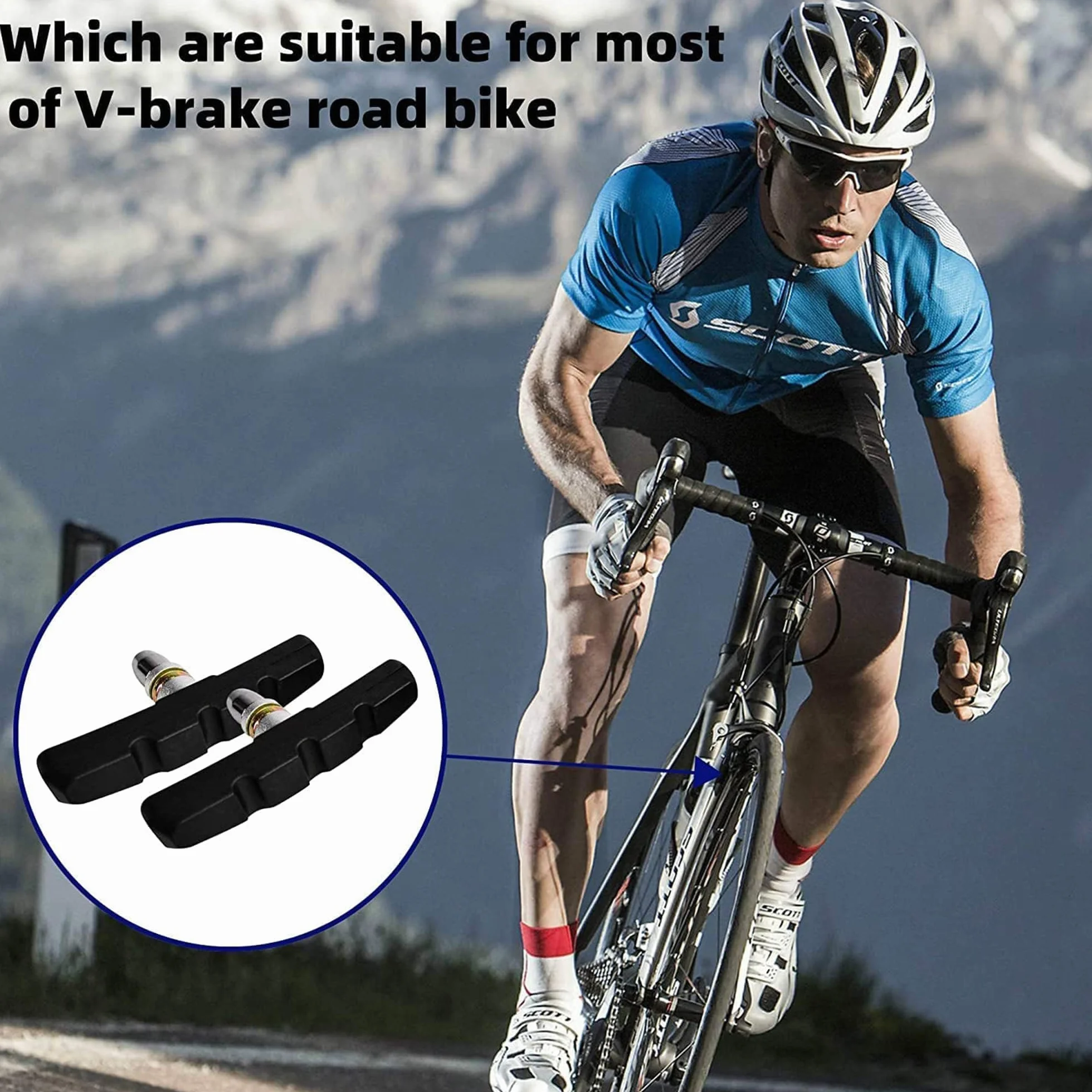 Klocki hamulcowe Oture 70 mm gumowe ciche V-Brake do Shimano Tektro rowerów