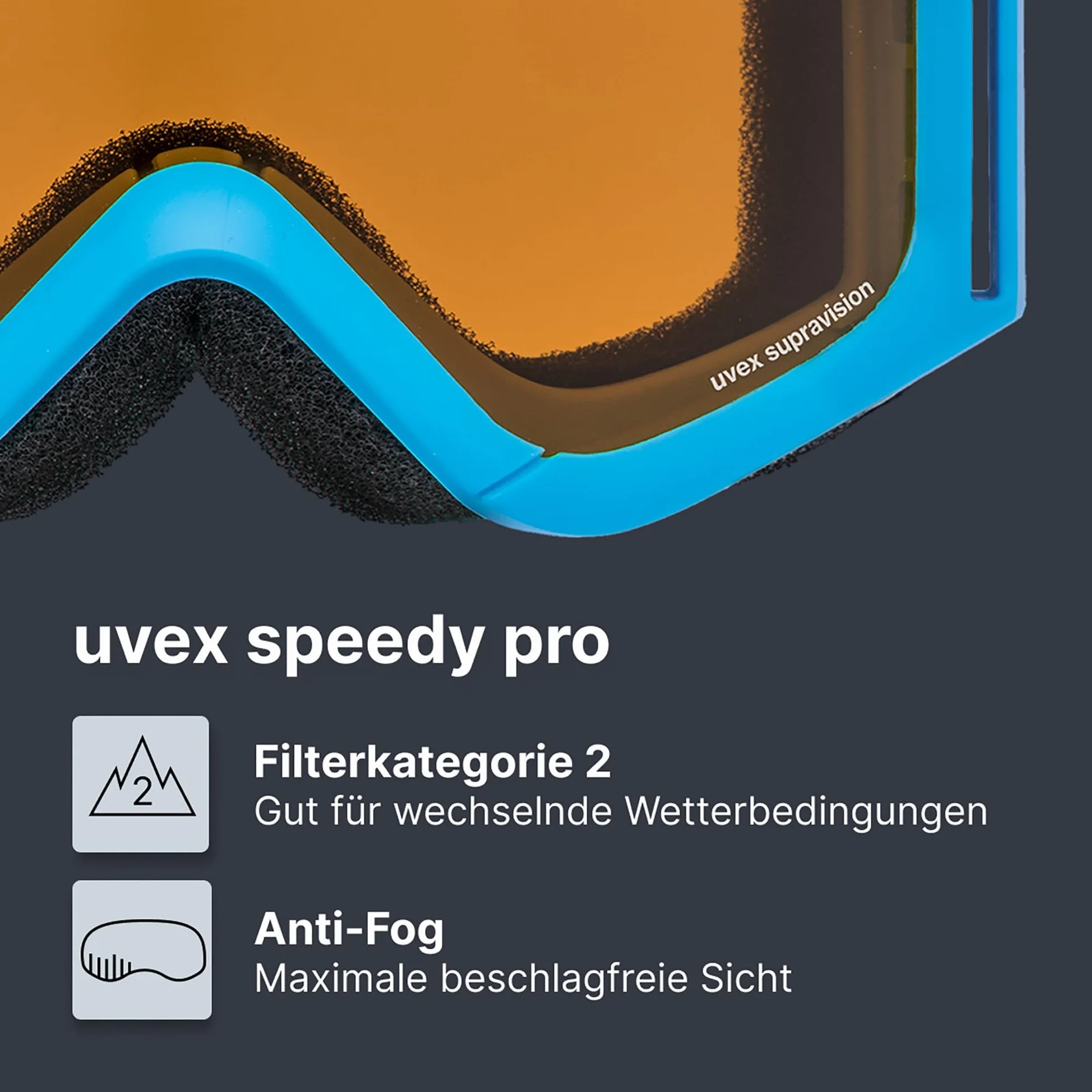uvex speedy pro gogle narciarskie dla dzieci wzmacniające kontrast nieparujące blue/lasergold