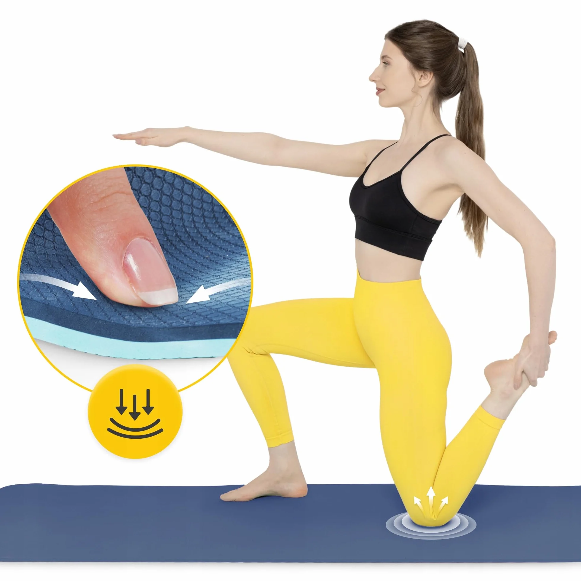 Mata do ćwiczeń joga fitness dwustronna antypoślizgowa 6mm