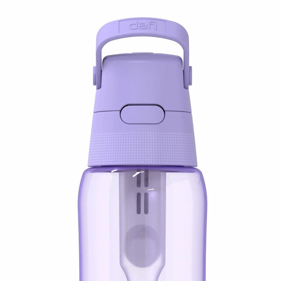 DAFI Butelka filtrująca Solid 0,7 l + wymienny filtr węglowy - Lawendowa - Wykonana z wytrzymałego Tritanu™, Bez BPA, Idealna do Pracy, Szkoły, Siłowni, w Podróż - Wyprodukowano w Polsce
