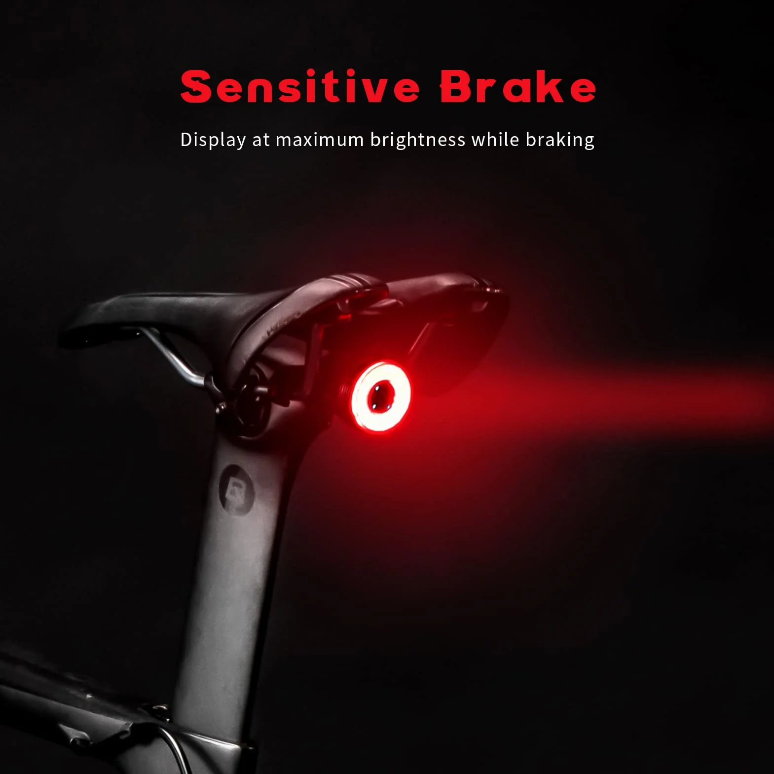 ROCKBROS USB Akumulatorowa lampka rowerowa LED 400 lumenów, IPX6 Wodoodporna przednia lampka rowerowa z 4 stałymi i migającymi trybami do jazdy na rowerze szosowym