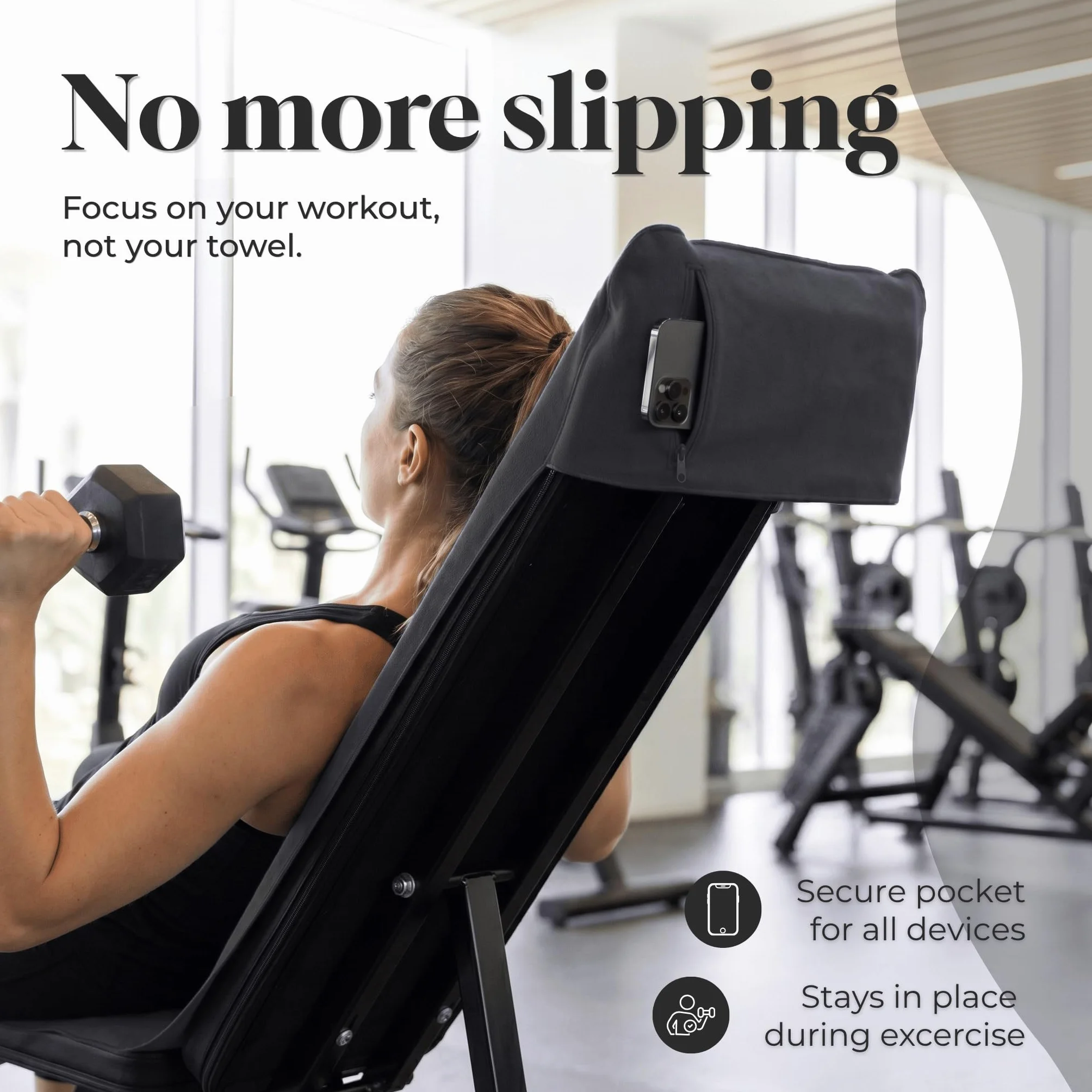 Ręcznik fitness z torbą z mikrofibry I bardzo duży i z kopertą na wszystkie urządzenia I ręcznik sportowy na siłownię chłonny, kompaktowy i szybkoschnący I z opakowaniem prezentowym I ręcznik na siłownię