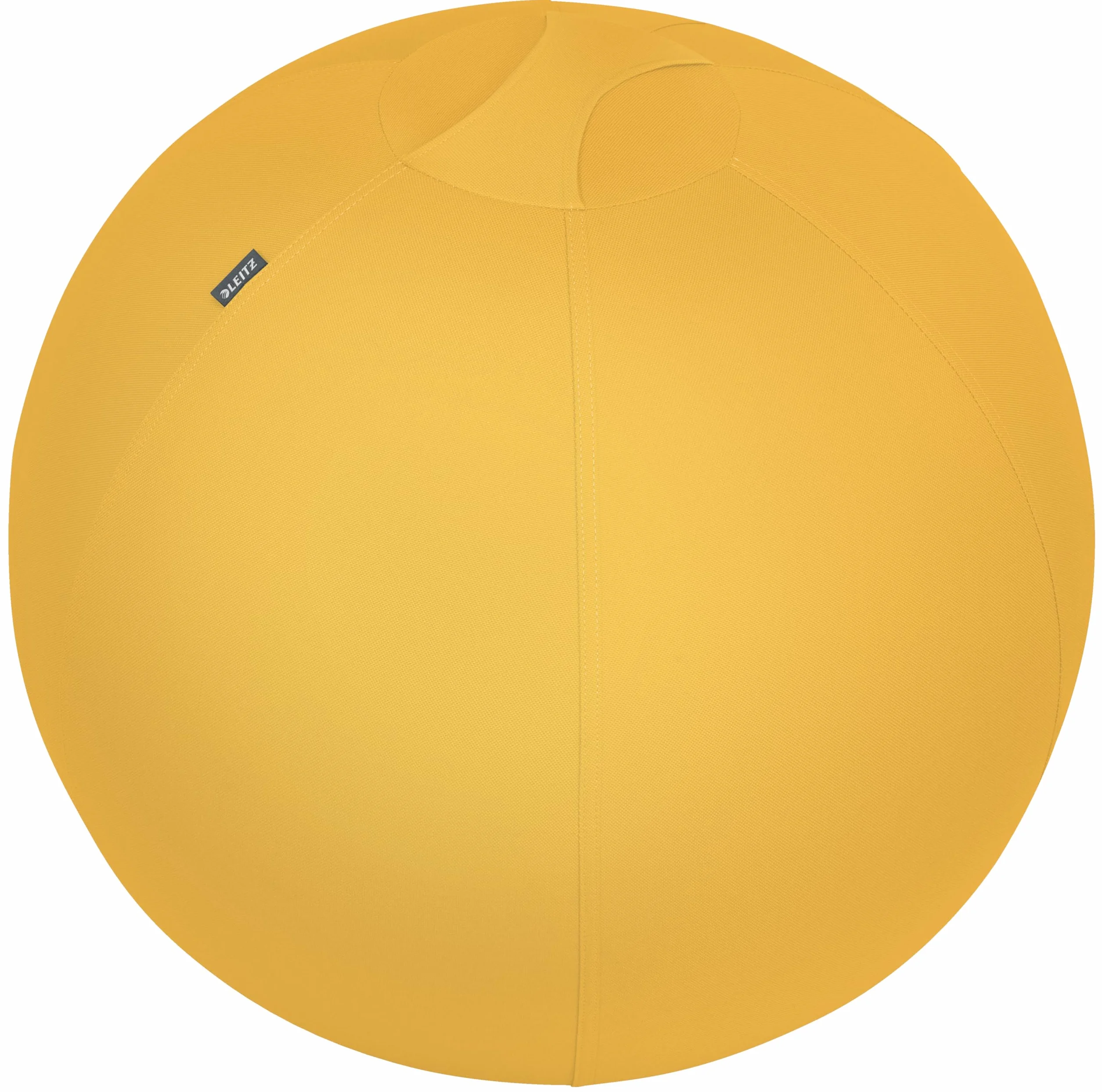 Leitz, Ergonomiczna Piłka do Aktywnego Siedzenia Leitz Ergo Cosy, Średnica 65 cm, Poszewka w 100% z Tkaniny, Ręczna Pompka, 2 Zatyczki, Kolor Ciepły Żółty (52790019)