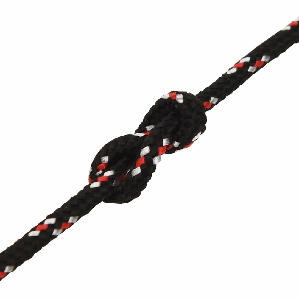 Lina do łodzi czarna 4 mm 25 m polipropylen