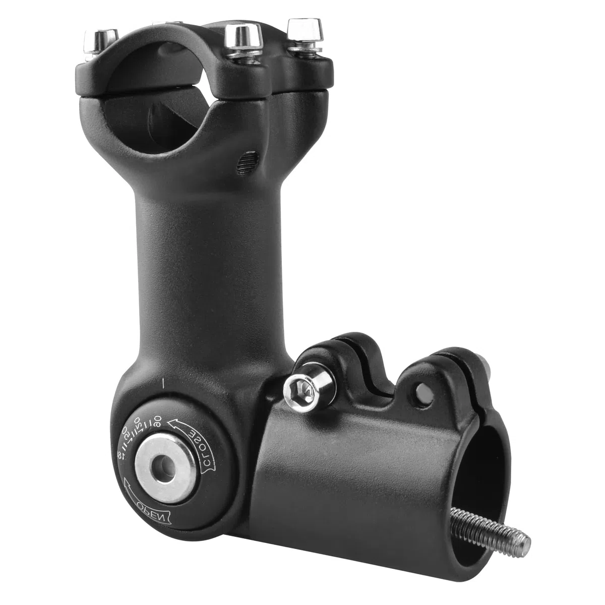 Azarxis Trzpień roweru regulowany w zakresie 0-90 stopni, 25,4, 31,8 mm, trzpień kierownicy rowerowej, 60, 80, 93, 100 mm, do roweru górskiego, roweru szosowego, BMX, MTB