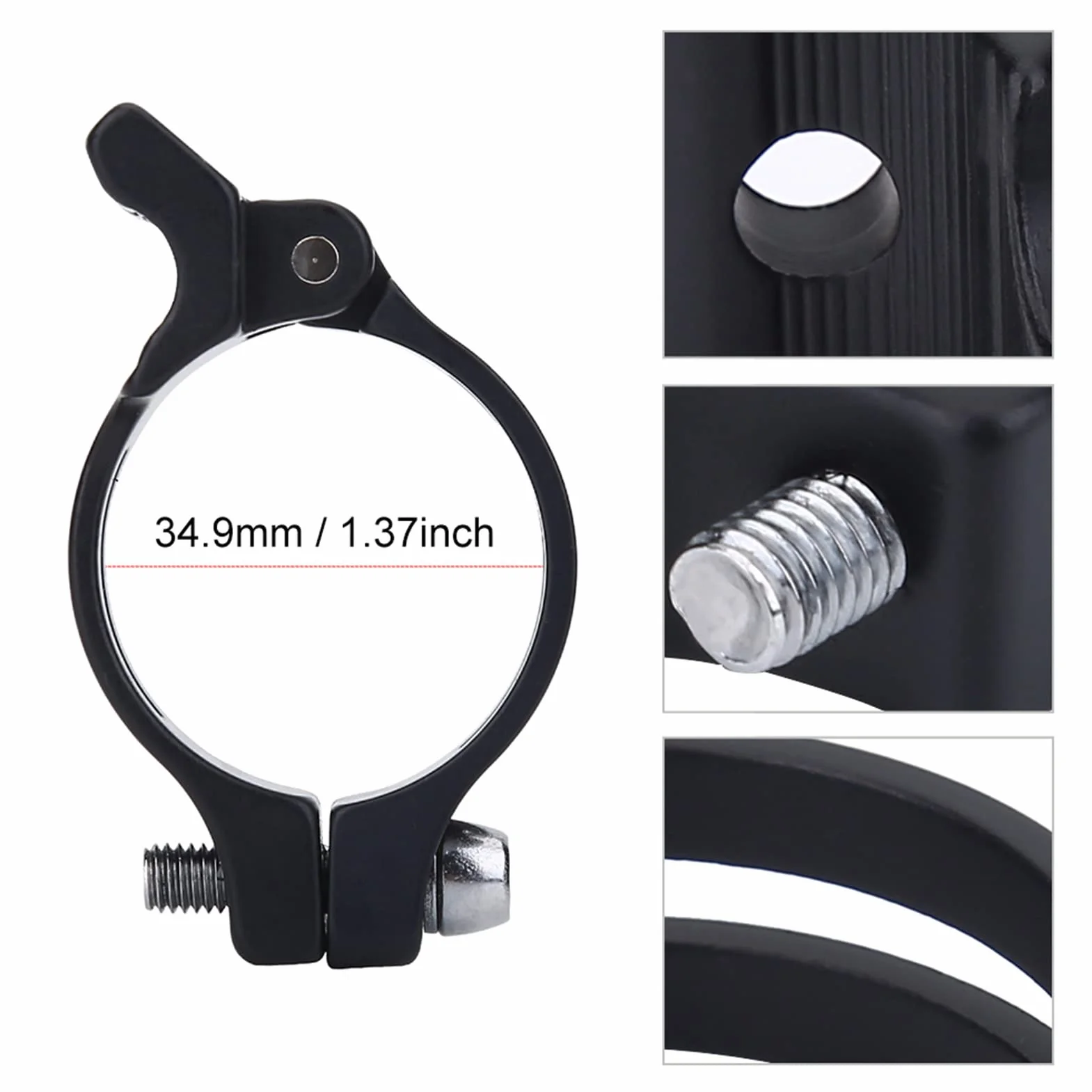 Przedni adapter przerzutki czarny 31,8 mm / 34,9 mm stop kabel stop rower górski przerzutka adapter zacisk