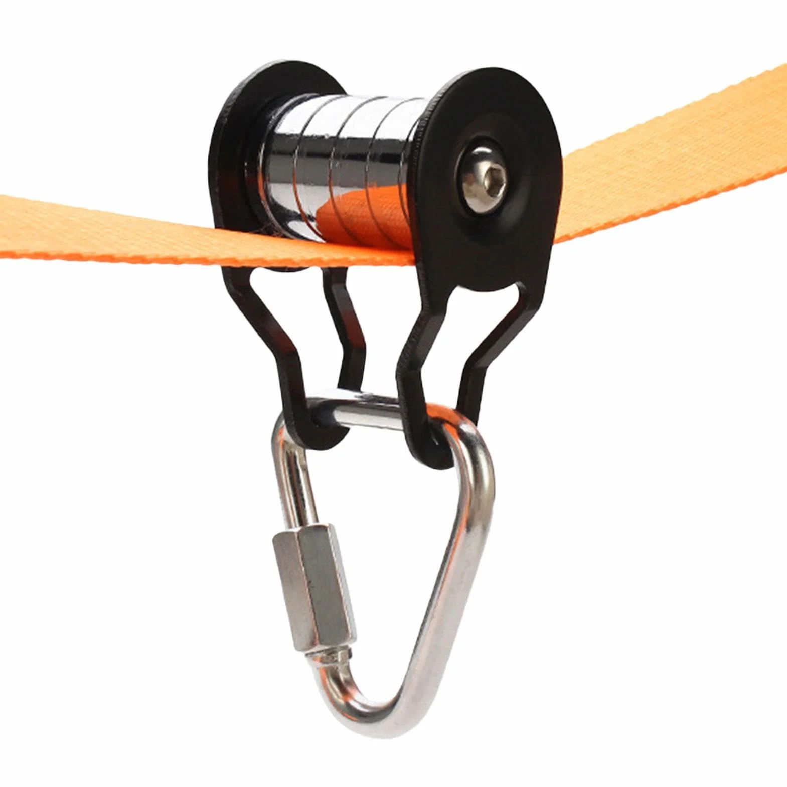 Slackl Slider Zipline Kit dla dzieci, zje?d?alnia linowa, rolka linowa, rolka linowa, do mocowania ka?dym SlackLi, zestaw do u?ytku zewn?trz, podwórko, zamek b?yskawiczny Li ne