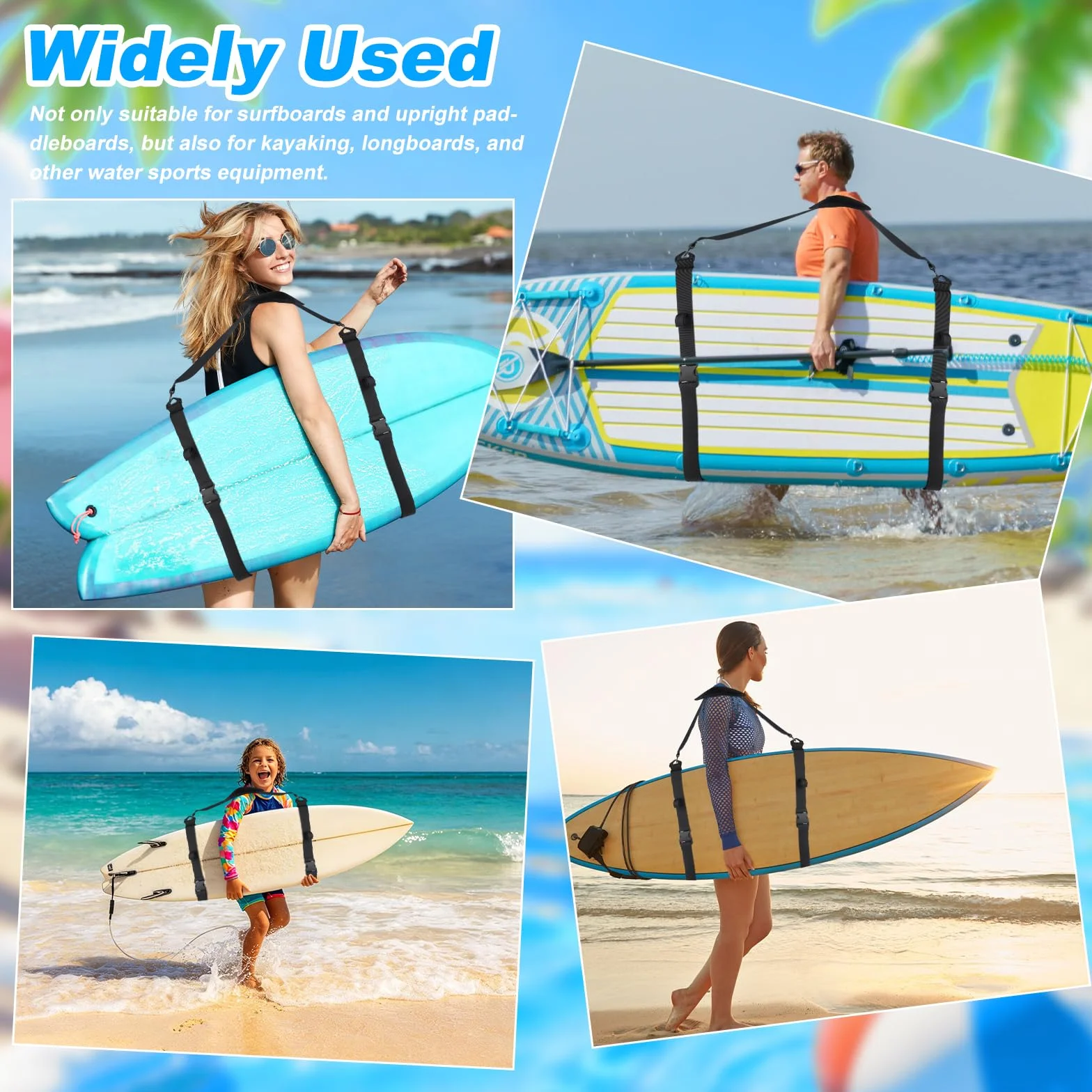 Mineup Regulowany Pasek do Noszenia SUP Kajak Deska Surfingowa