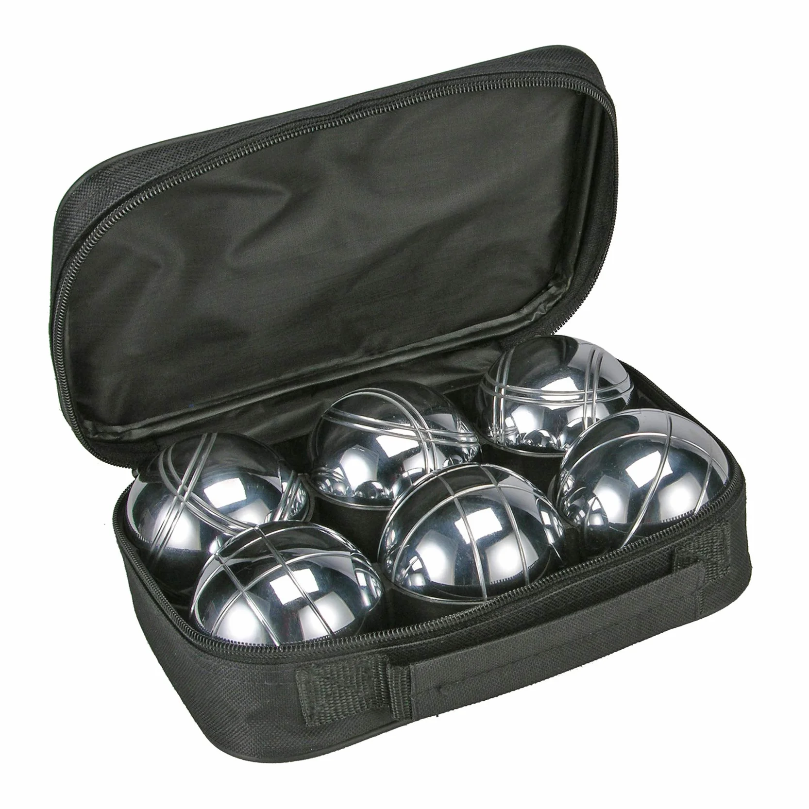Bouleset Boccia zestaw 6 x 720 g metalowych kulek do bulli petanque taśma miernicza torba