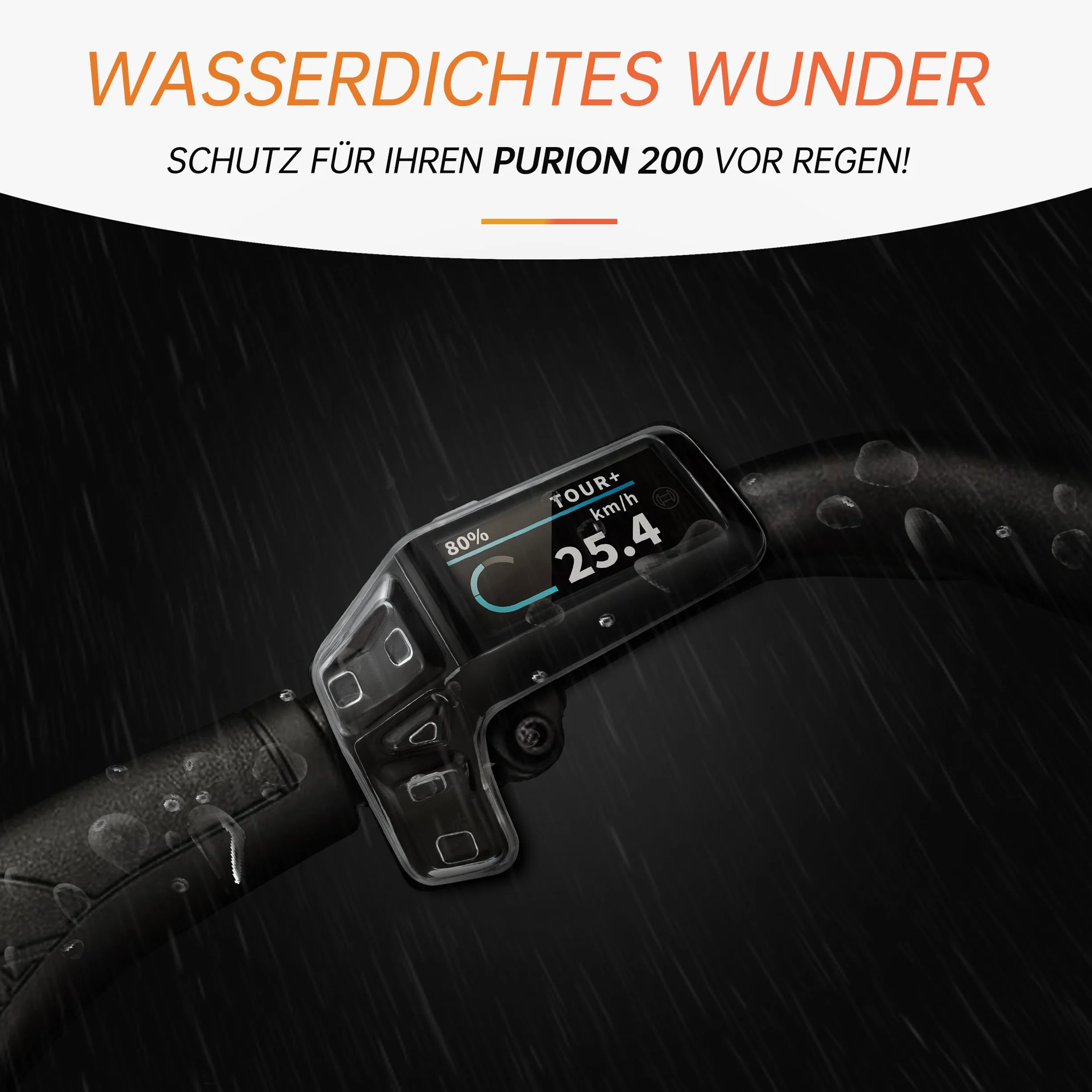 i-LEFANTE Etui ochronne do Bosch Purion 200, osłona ekranu roweru elektrycznego, przezroczysta i wodoodporna, ochrona przed wstrząsami i zarysowaniami (zestaw 1 szt.)