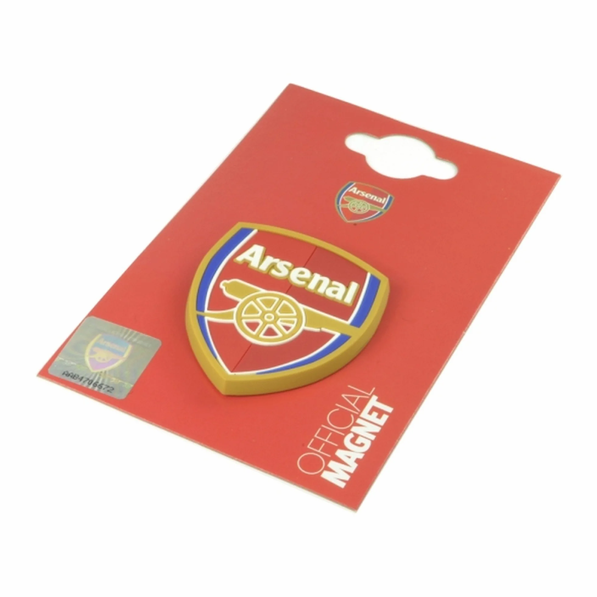 Oficjalny magnes do lodówki z herbem piłkarskim Arsenal FC (jeden rozmiar) (czerwony)