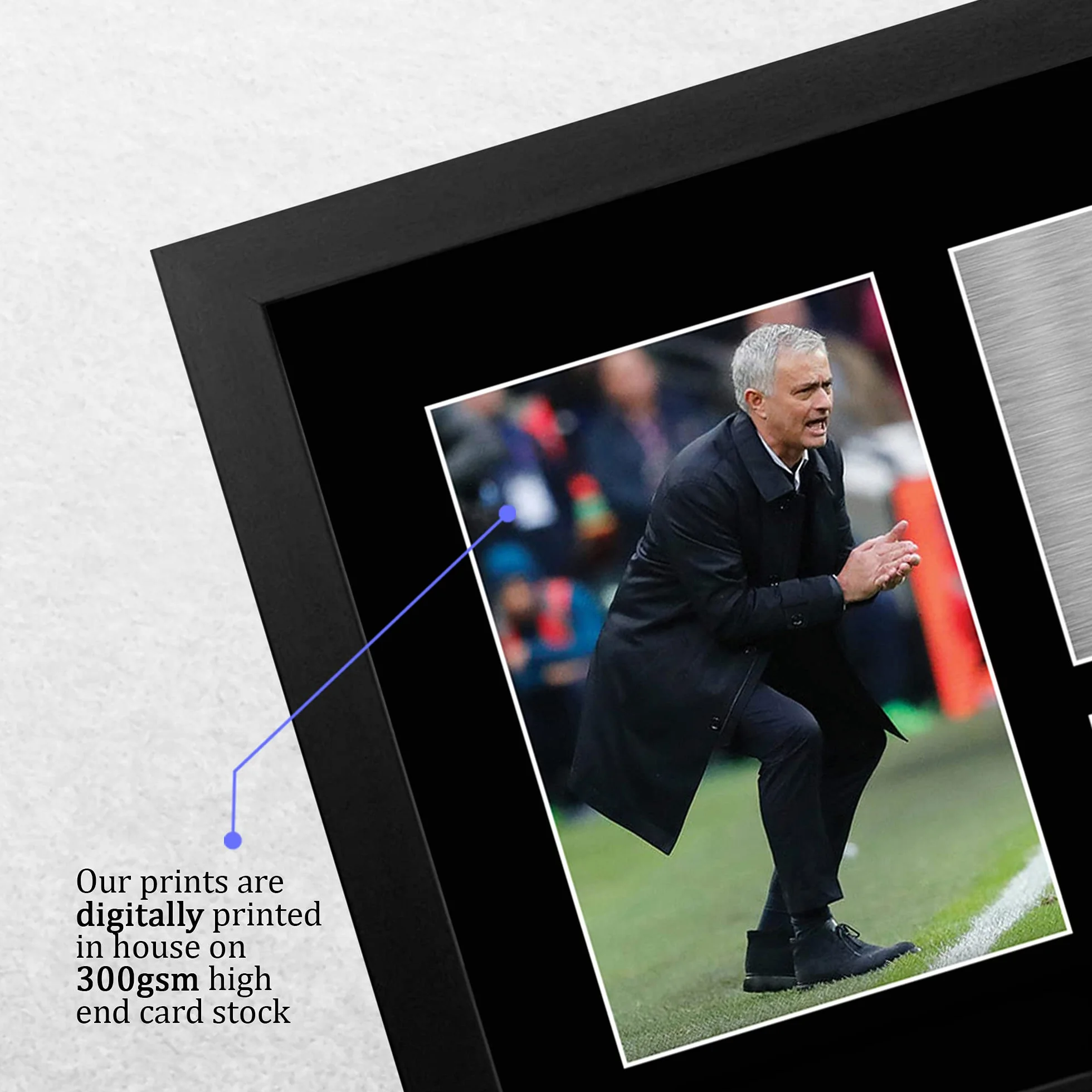 HWC Trading A4 FR Jose Mourinho Spurs Tottenham prezenty z nadrukiem podpisanym autografem dla fanów i zwolenników - A4 oprawiony