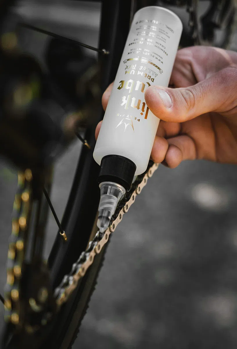 Peaty's Premium Link Lube Smar do łańcucha rowerowego na każdą pogodę - ultra gładki łańcuch, kaseta i koła zębate - 120 ml, biały