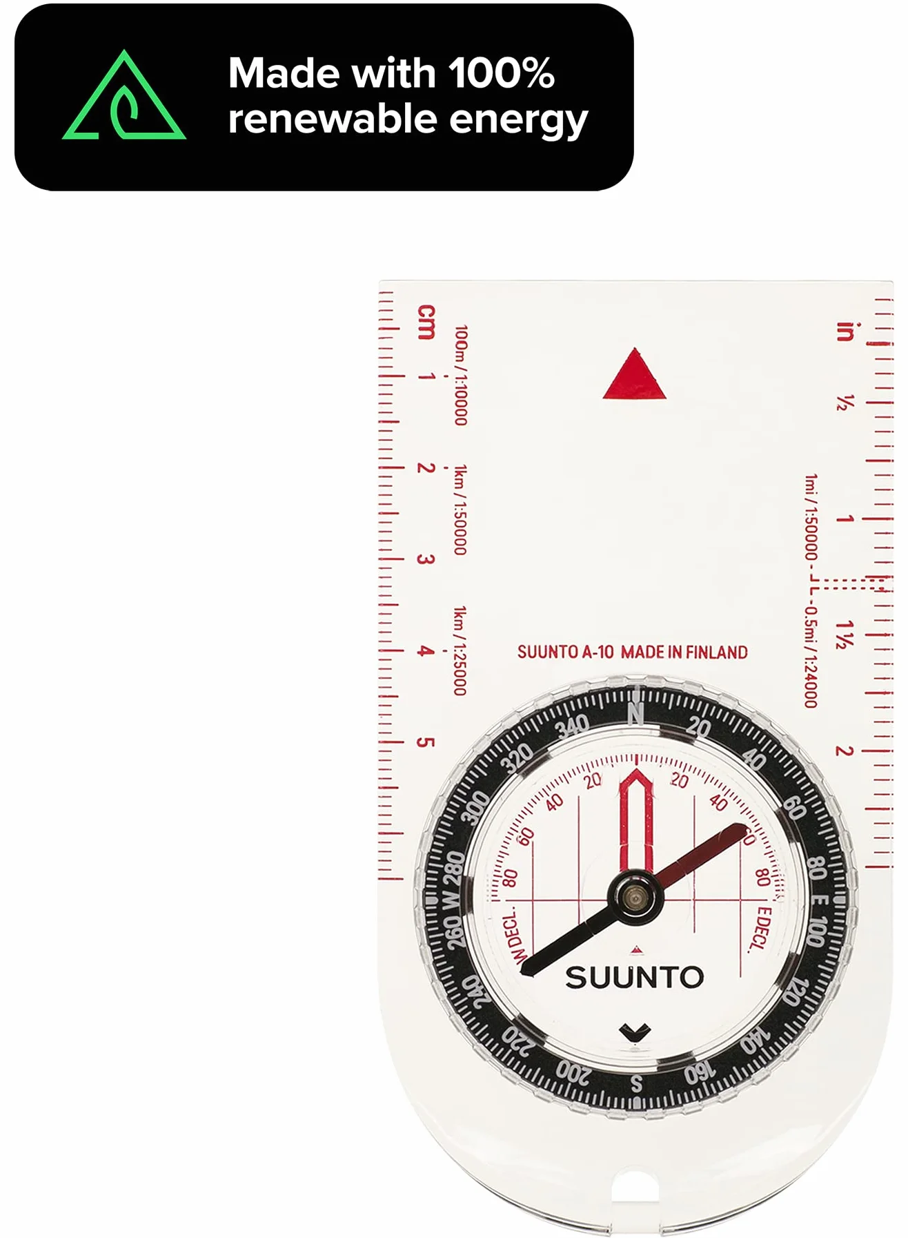 SUUNTO SS018266000 Kompas A-10 NH, ‎3.53 X 8.13 X 12.93 cm, 31.18 g, Czarny/Biały,