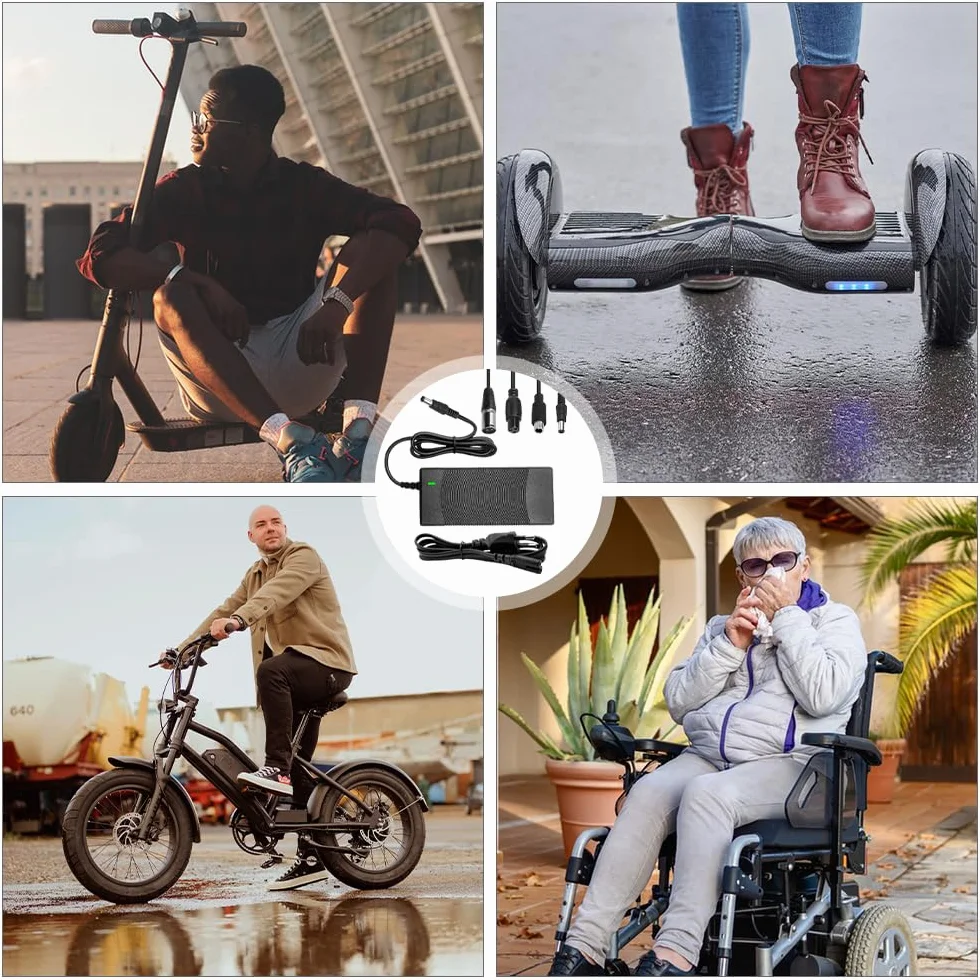 Ładowarka elektryczna 42V 2A do Xiaomi M365 Hoverboard Rower równowagi z 4 złączami