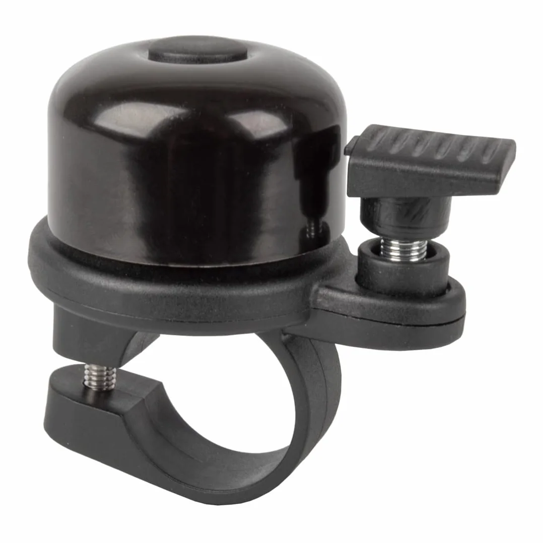 Hama Dzwonek rowerowy AirBell® do Apple AirTag (AirTag, mocowanie AirTag, schowek na rower, ochrona przed kradzieżą, śledzenie, 85 dB, średnica 2,2 cm), czarny