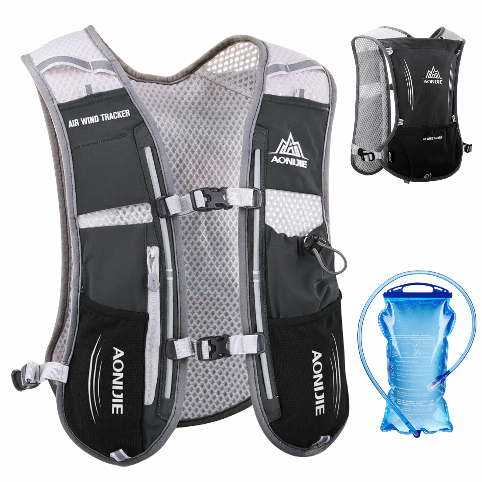 TRIWONDER Lekki plecak nawodnienia 5L Top Kamizelka do biegania szlakowego Marathoner Professional Marathoner Cycling Men Women