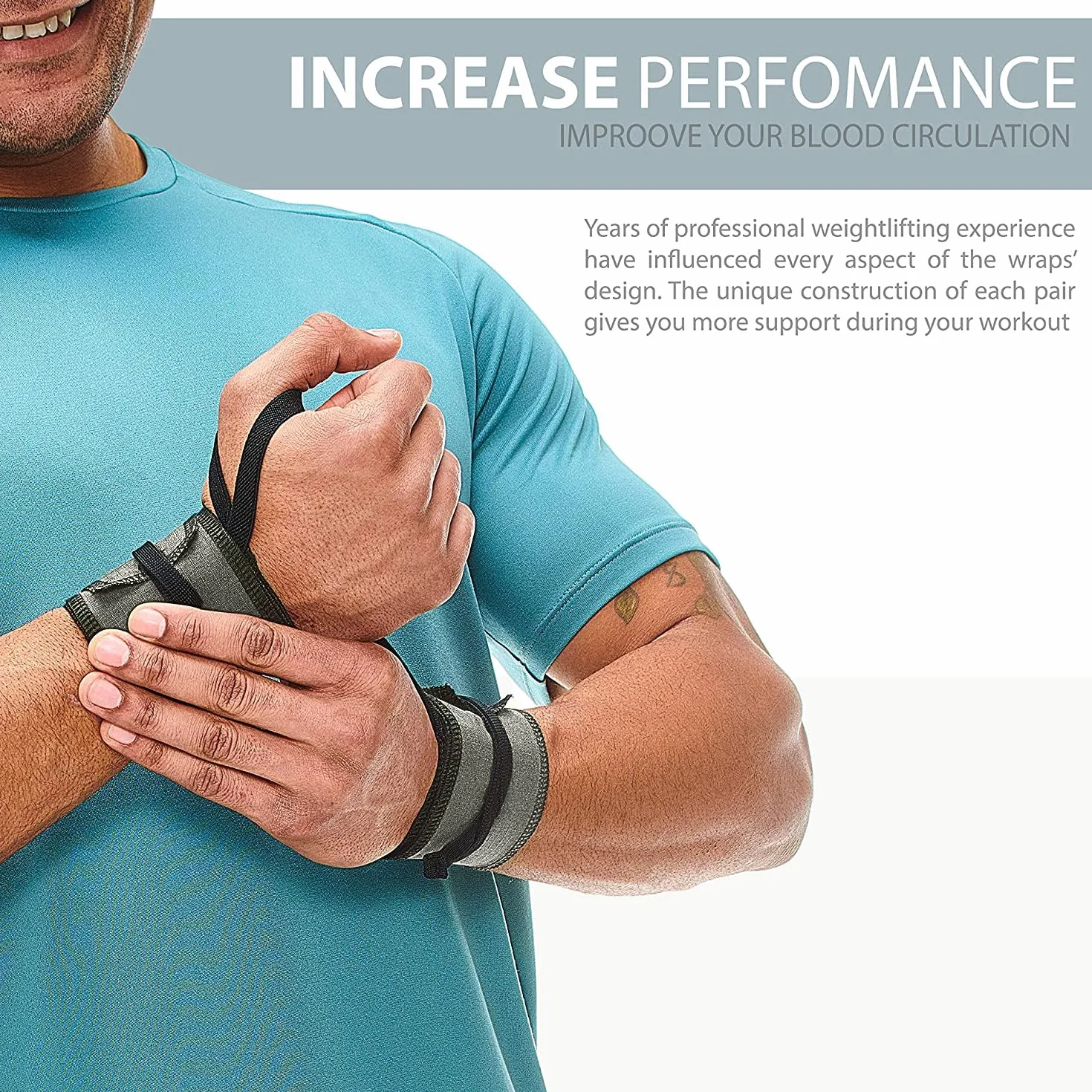 Bandaże na Nadgarstek do Podnoszenia Ciężarów Cotton Wrist Wraps Trójbój Siłowy Martwy Ciąg Weightlifting