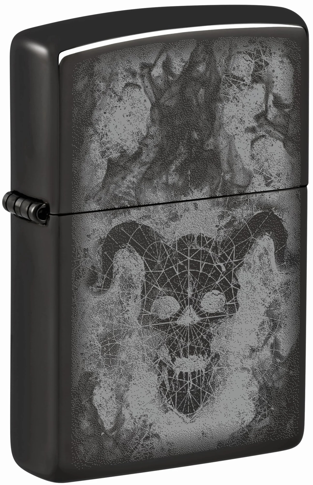 Zippo Devil Zapalniczka Sztormowa, Nadruk Fotograficzny, do Napełniania, Wielokrotnego Użytku, Wiatroodporna Konstrukcja, Pudełko na Prezent, Wykonano w USA, Czarny z optymalnym Połyskiem