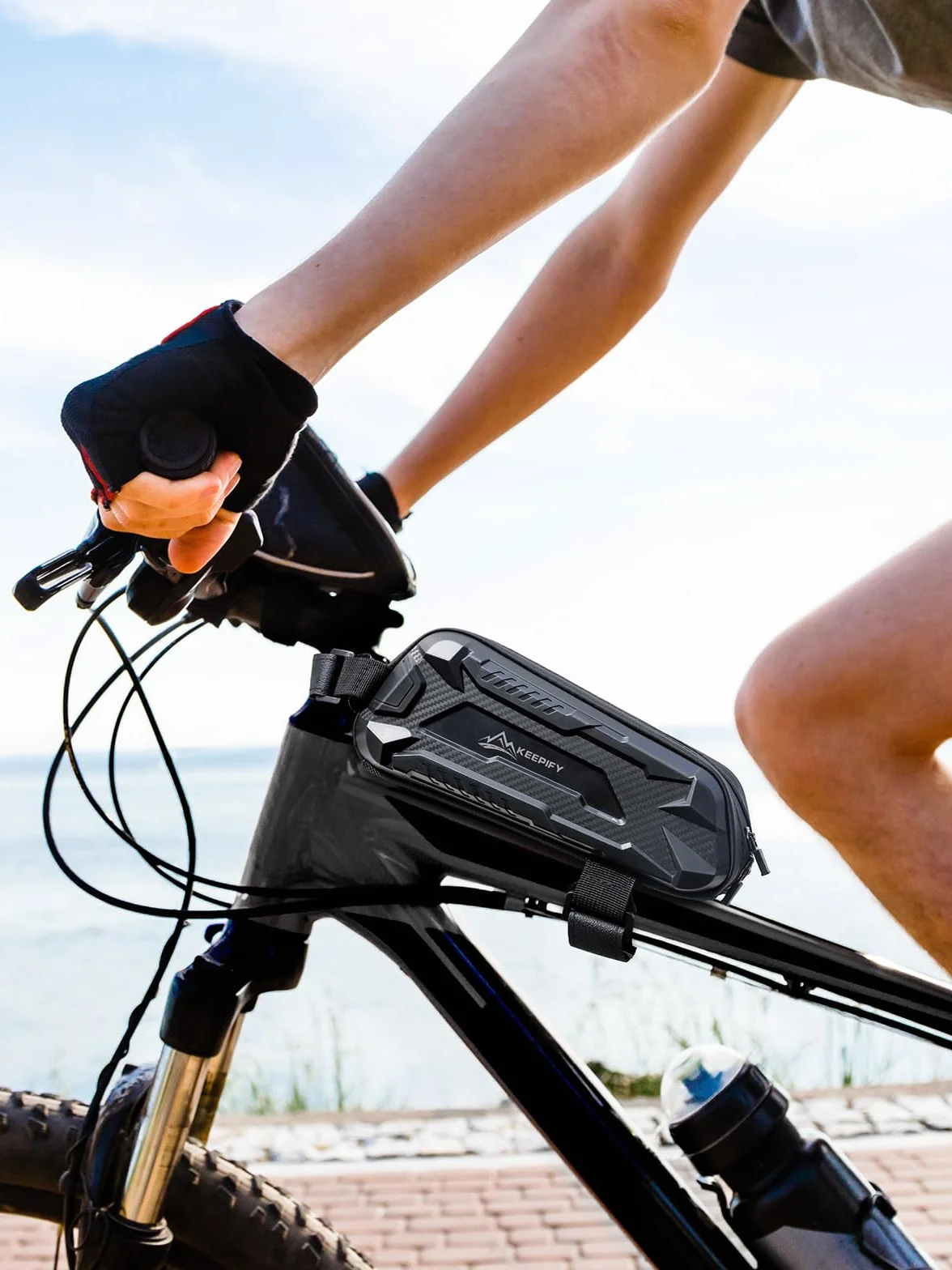Ultra-podpierająca torba rowerowa, wodoszczelna torba na ramę roweru, nowa, samozamykająca się torba na górną rurę roweru z zamkiem błyskawicznym, torba na ramę do rowerów szosowych, górskich i
