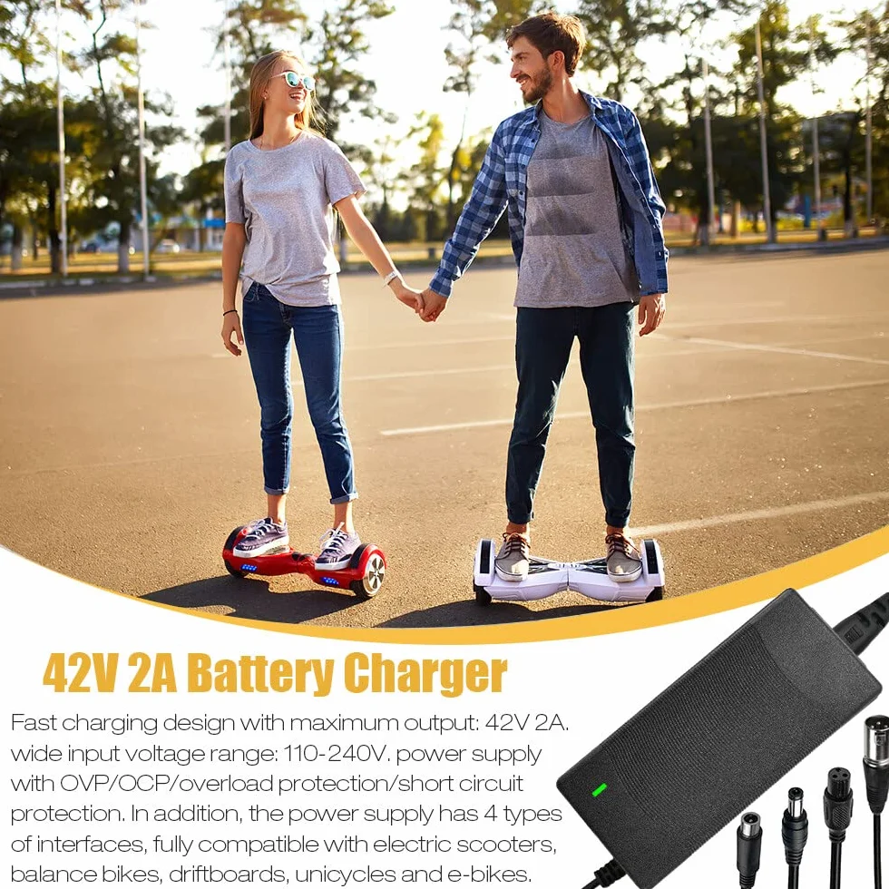 Ładowarka elektryczna 42V 2A do Xiaomi M365 Hoverboard Rower równowagi z 4 złączami
