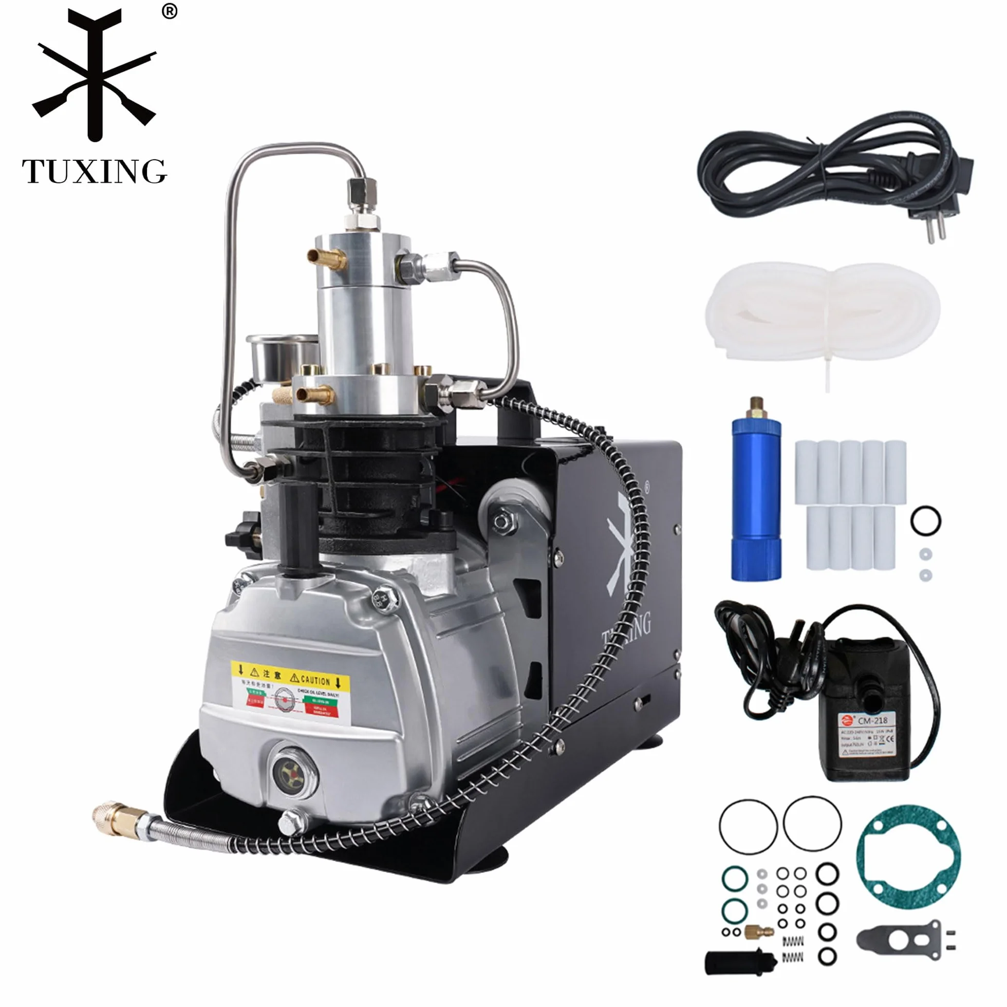 TUXING Sprężarka PCP 4500Psi 30Mpa 220V wysokociśnieniowa elektryczna